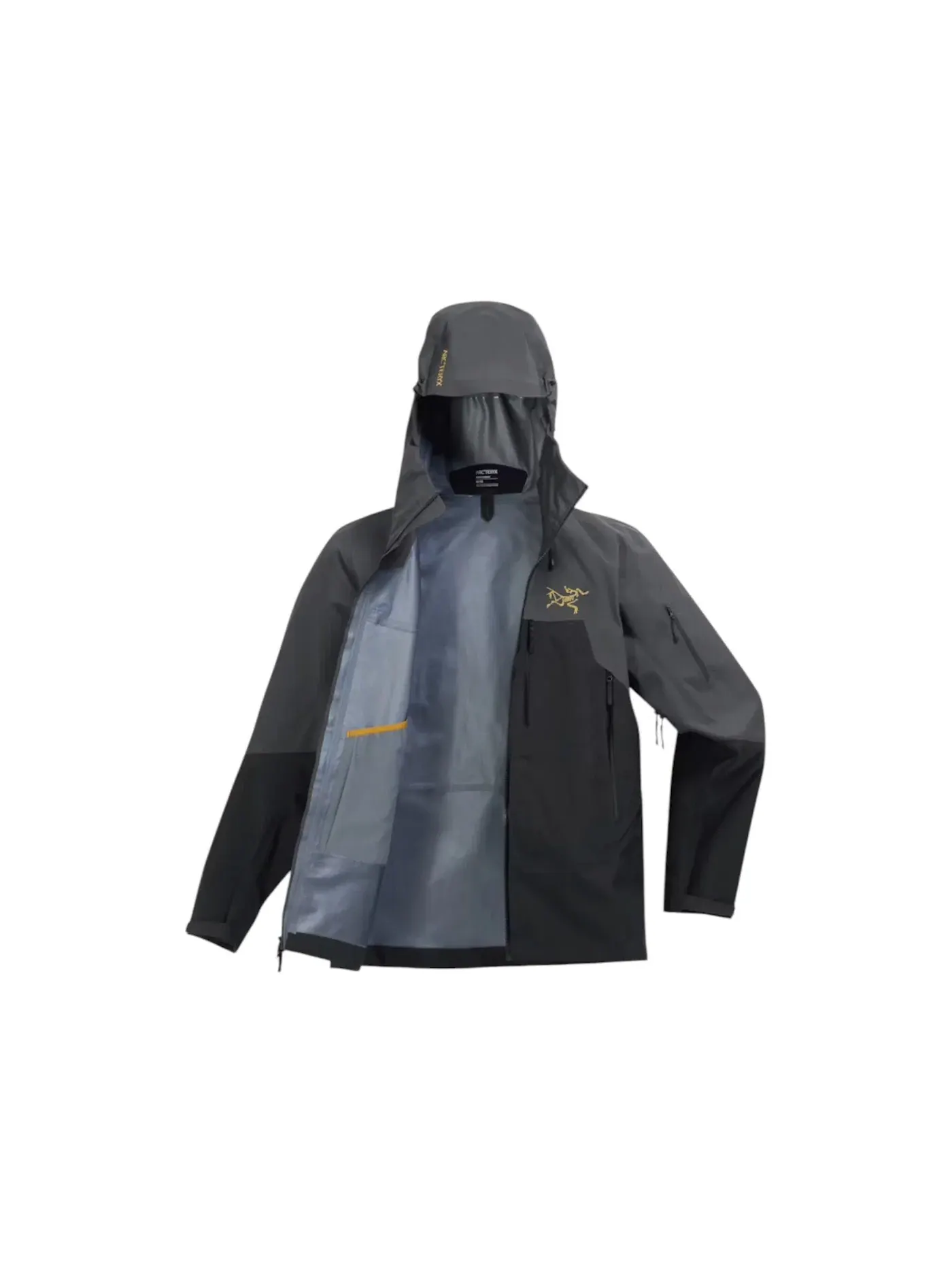 Мужская куртка с водоотталкивающей мембраной Arc'teryx Rush Jacket — изображение 3 из 3, графитовый/черный
