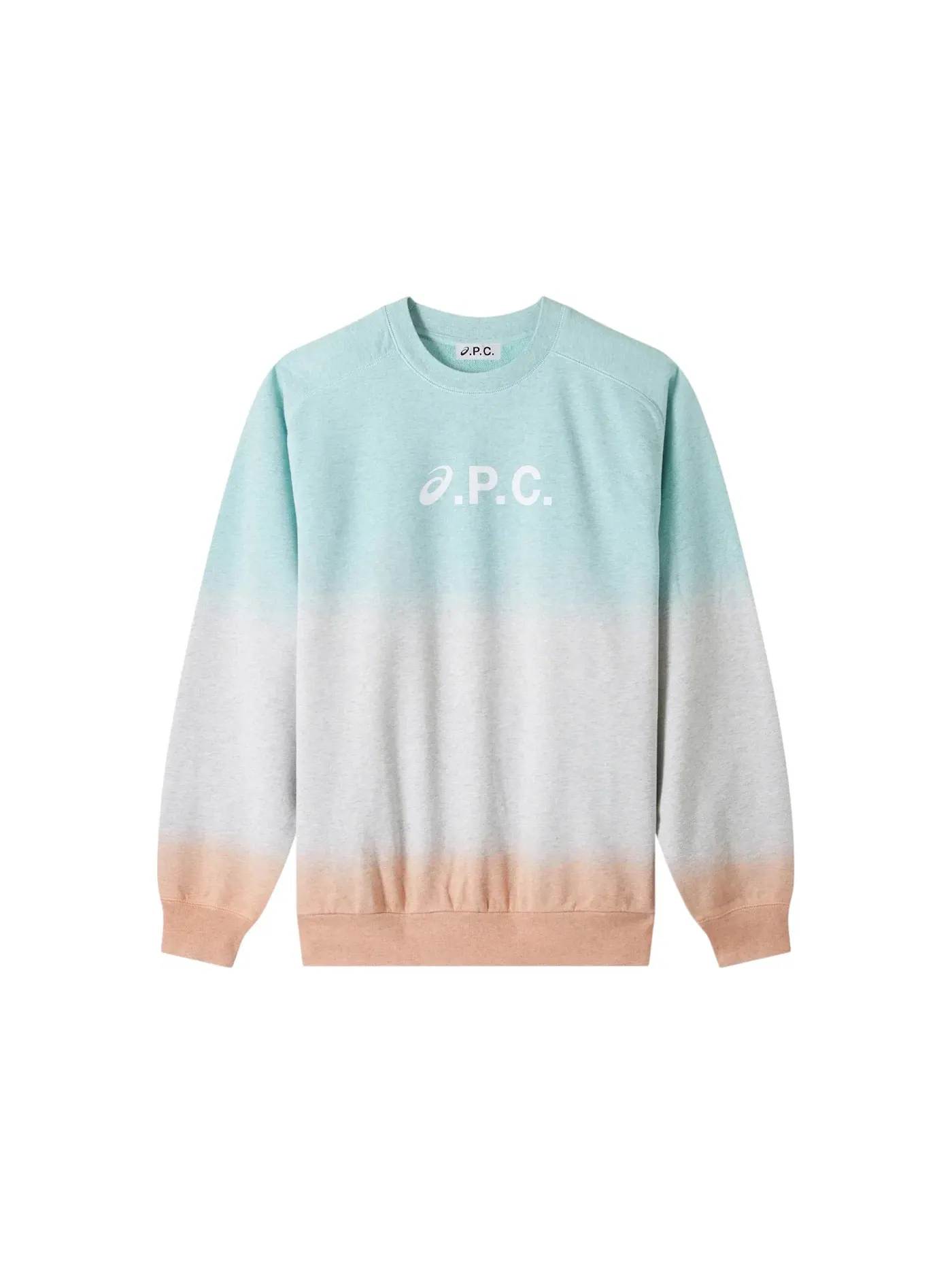 Мужской свитшот с эффектом окрашивания ASICS x APC Lake Dip Dye — изображение 1 из 1, мульти