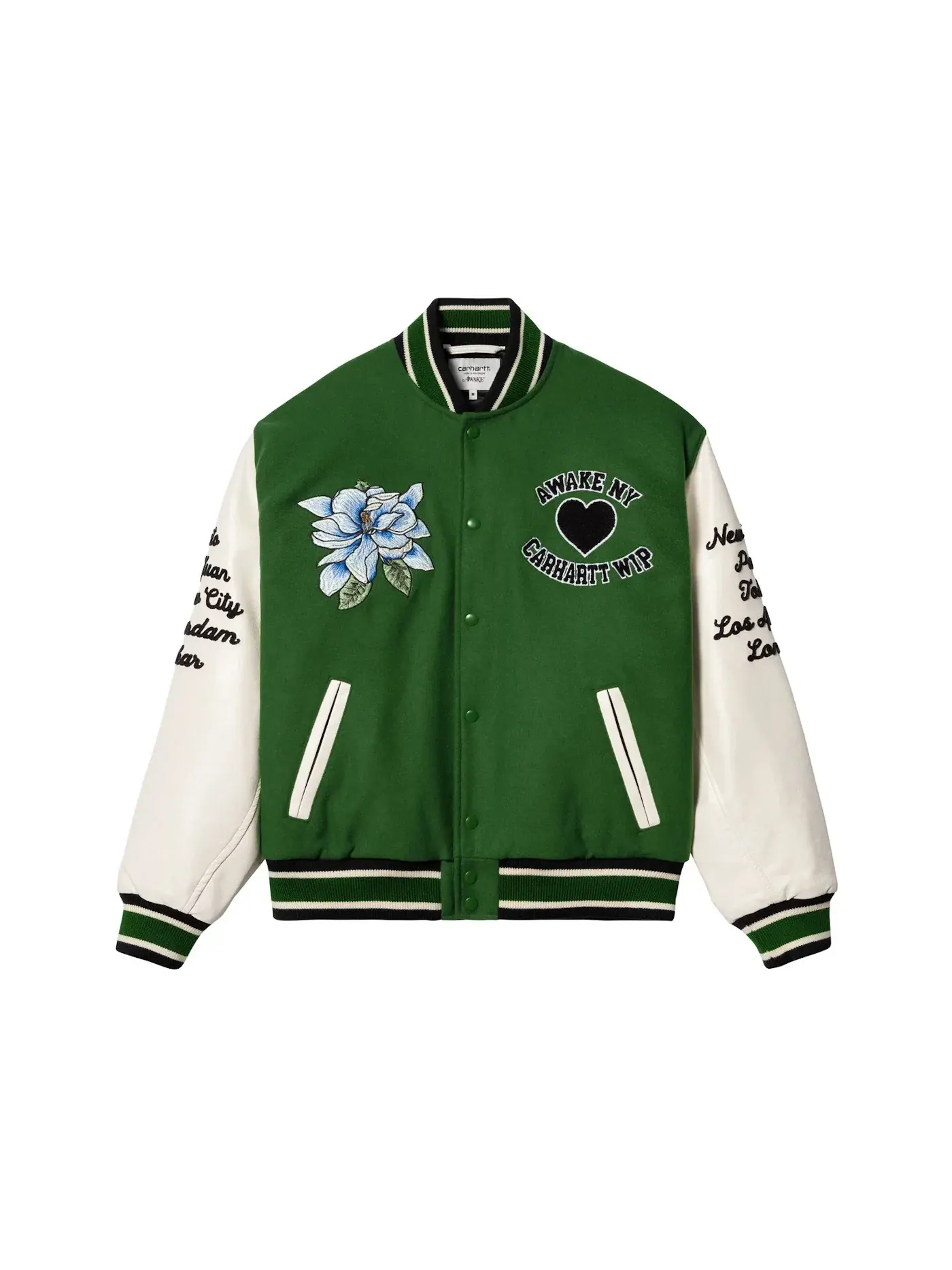 Мужская куртка-бомбер с принтом Awake NY X Carhartt WIP Teddy Jacket
