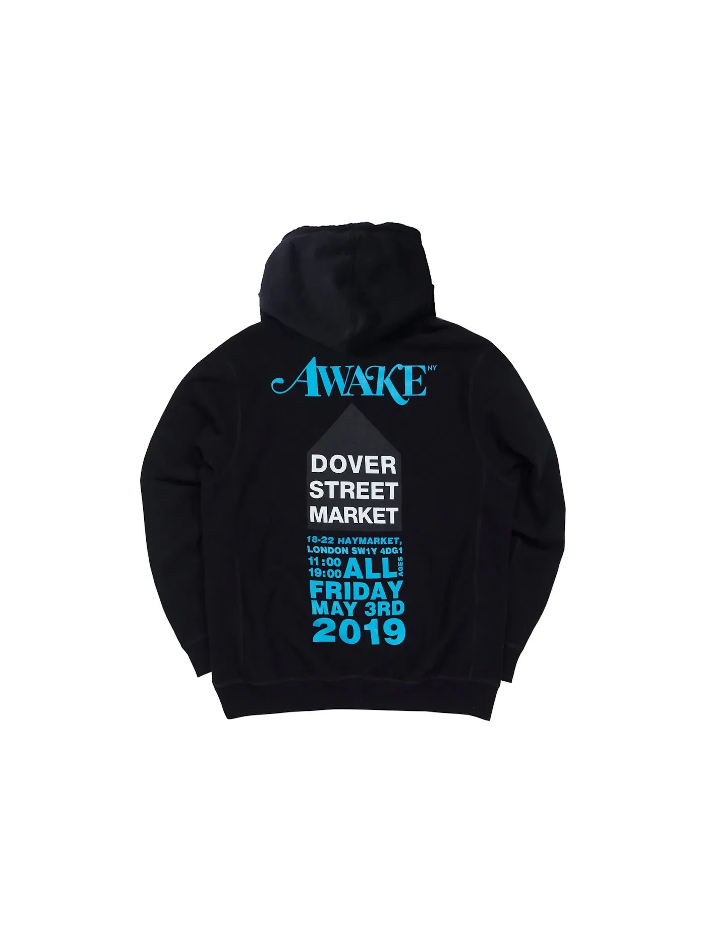 Мужская худи с принтом Awake Hoodie — изображение 2 из 2, черный