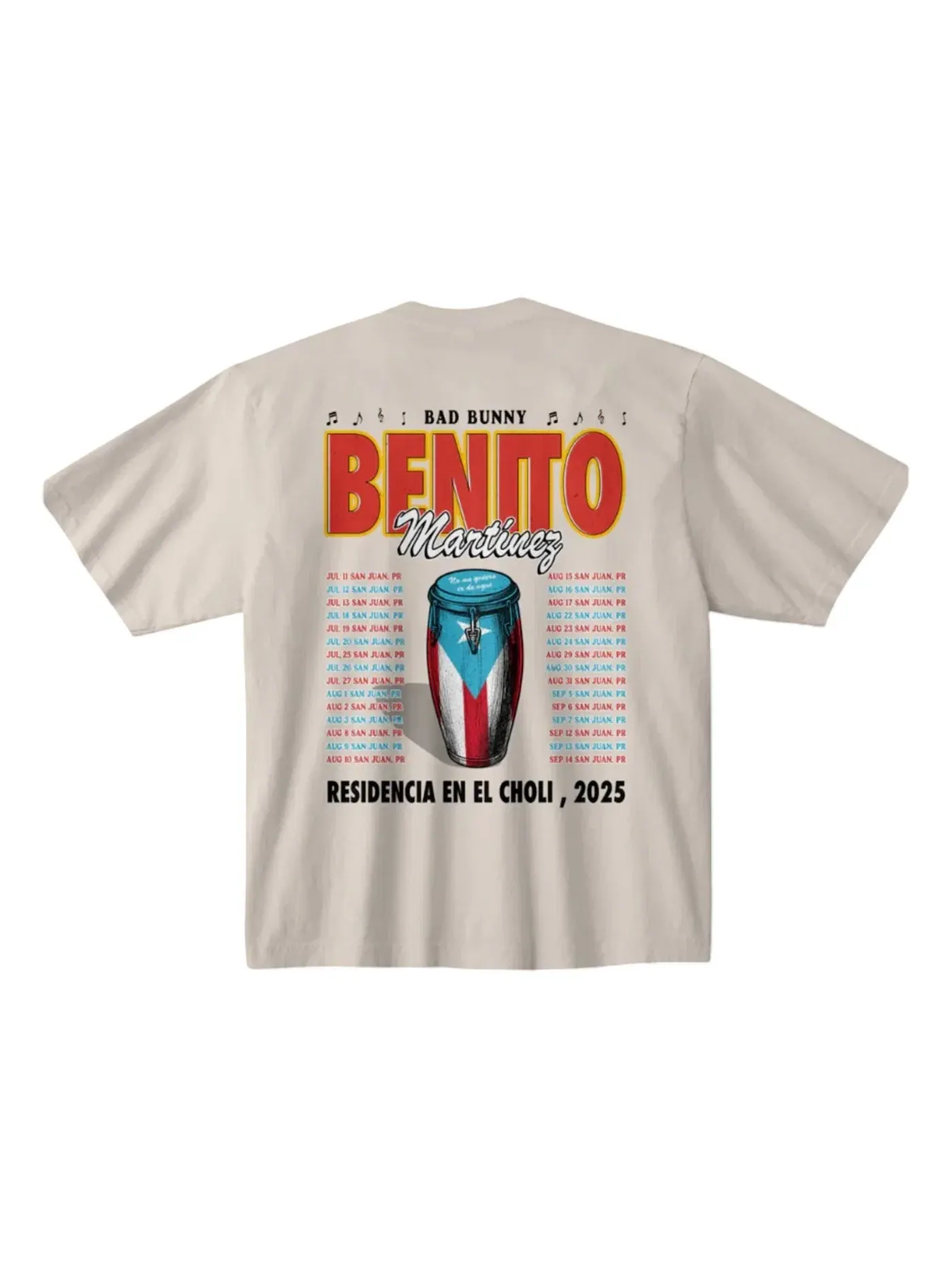 Мужская футболка с принтом T-shirt Bad Bunny — изображение 2 из 2, белый