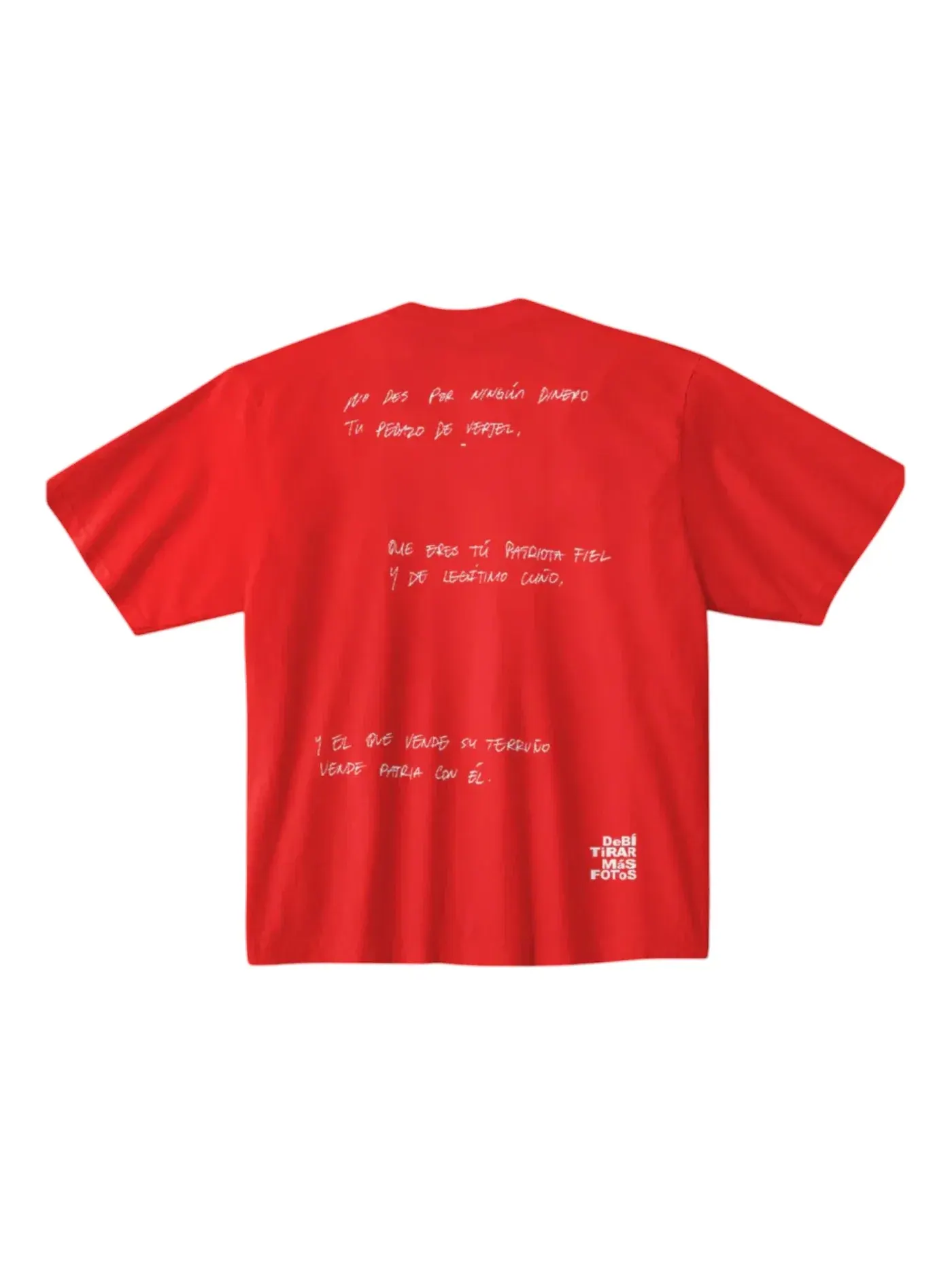 Мужская футболка с принтом Bad Bunny Virgilio Dávila T-shirt Bad Bunny — изображение 2 из 2, красный