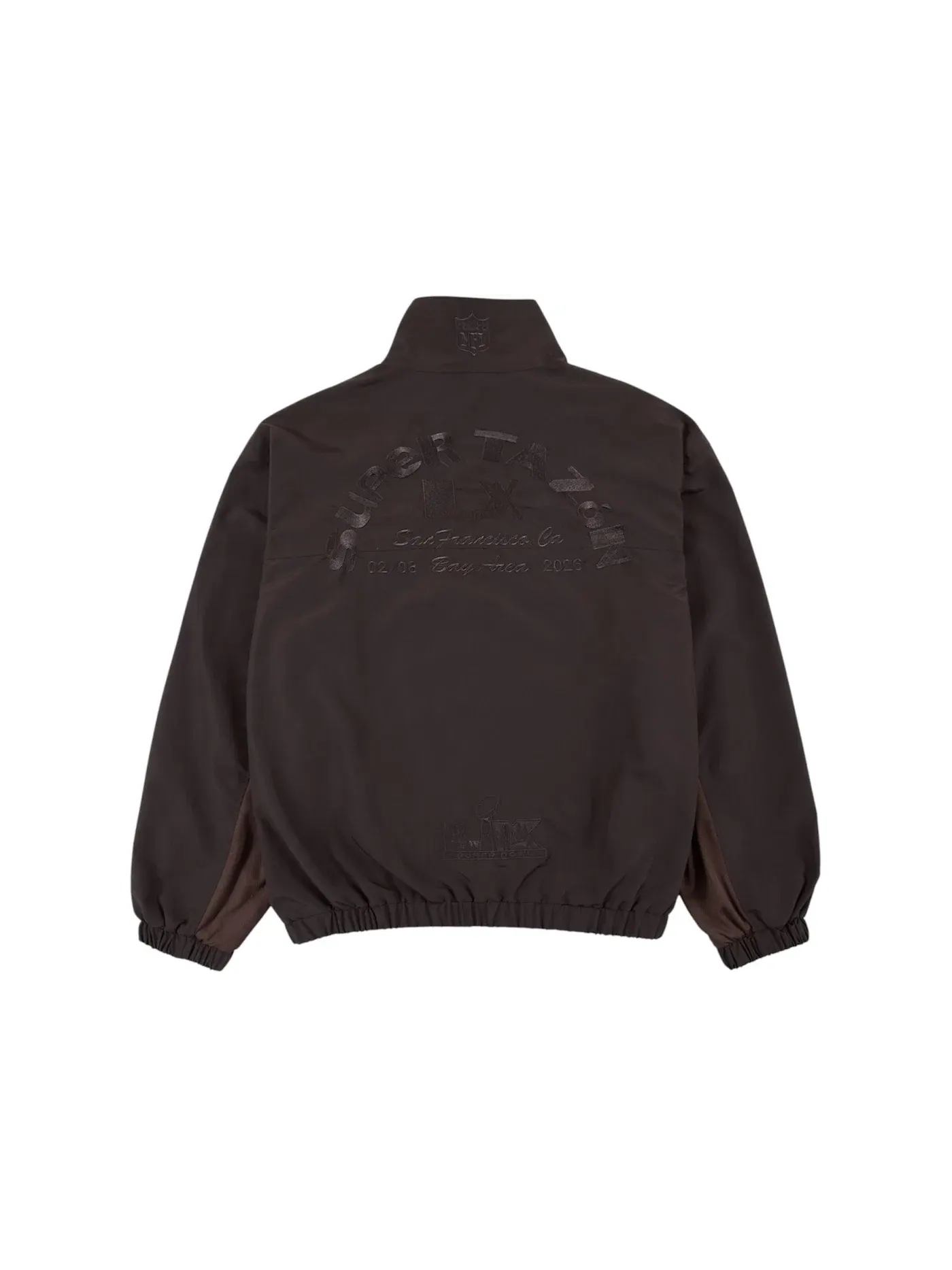Мужская куртка с принтом Bad Bunny Super Tazon NFL Full-Zip Track Jacket — изображение 2 из 2, коричневый