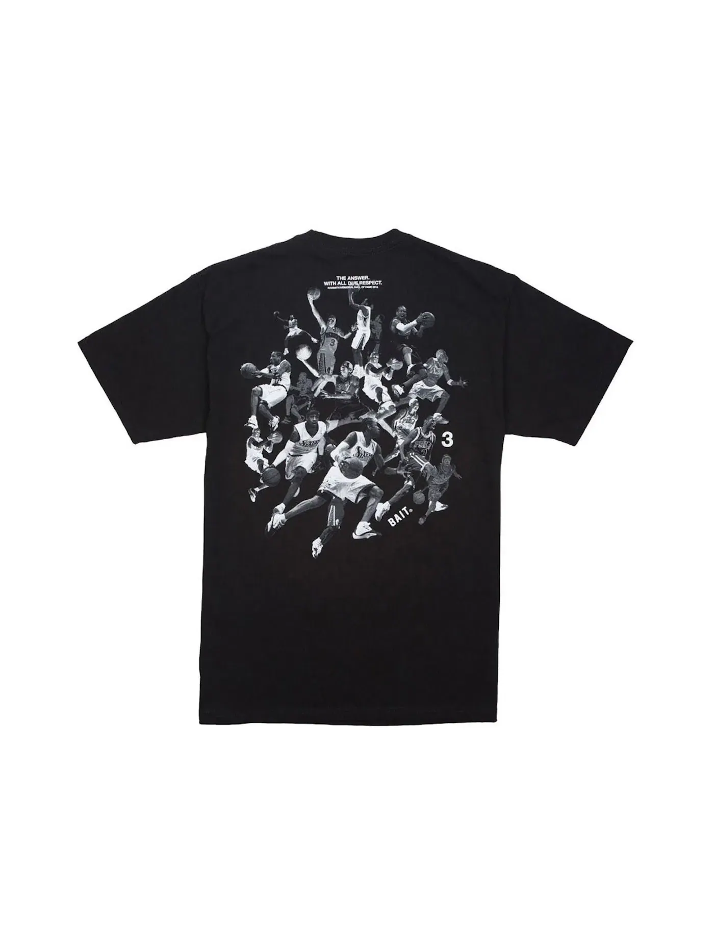 Мужская футболка с принтом BAIT x Allen Iverson Hall Of Fame Tee BAIT — изображение 2 из 2, черный