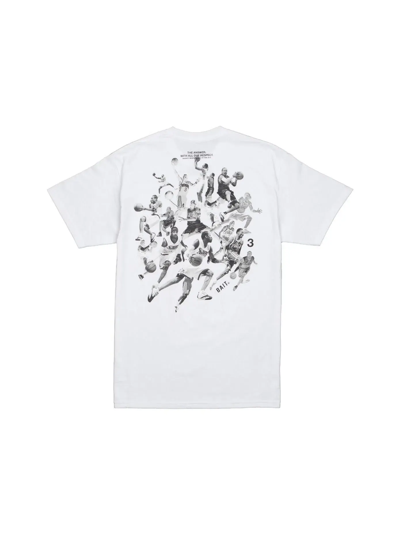 Мужская футболка с принтом BAIT x Allen Iverson Hall of Fame Tee BAIT — изображение 1 из 1, белый