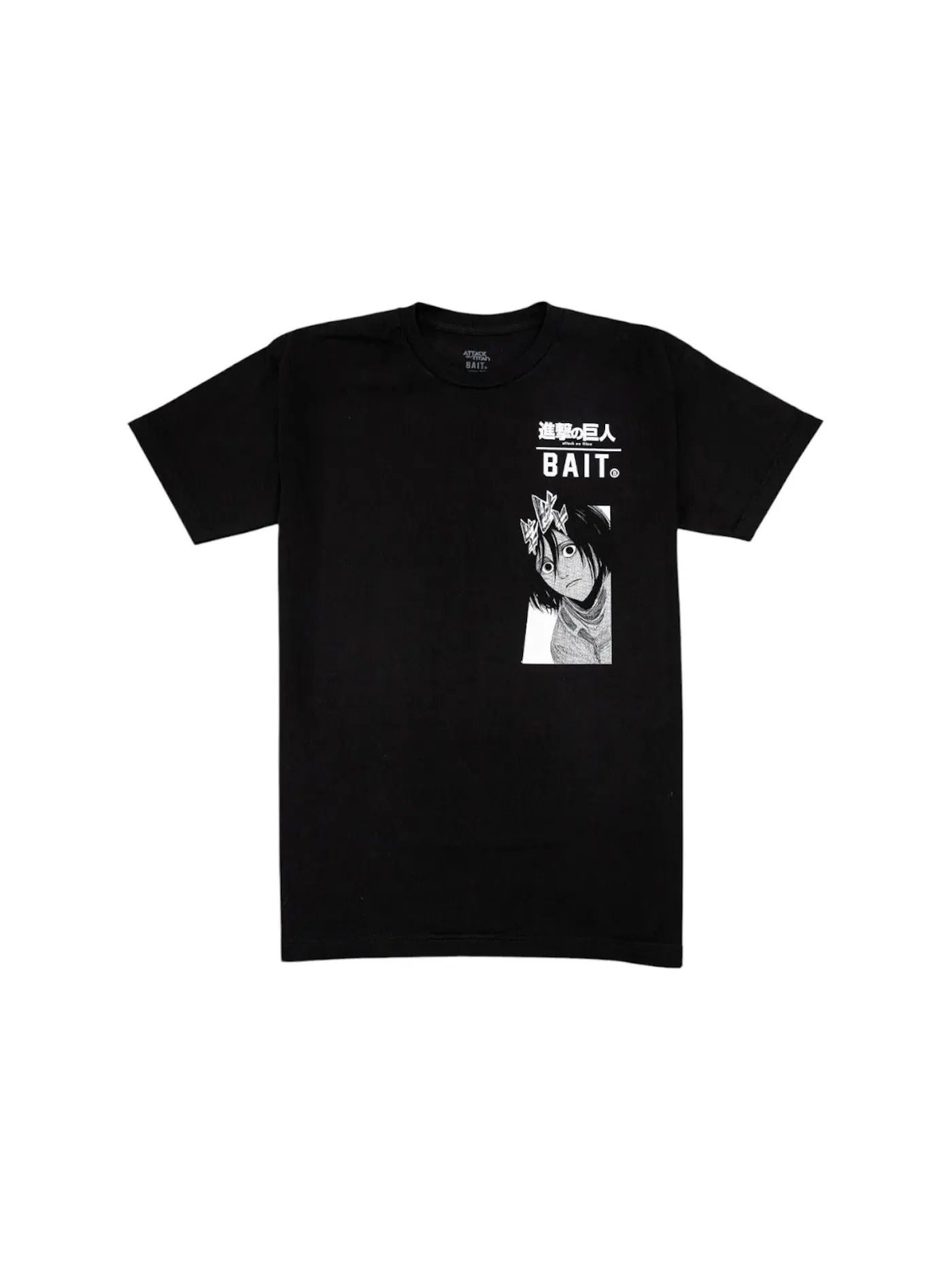 Мужская футболка с принтом BAIT x Attack On Titan Mikasa Tee — изображение 1 из 1, черный