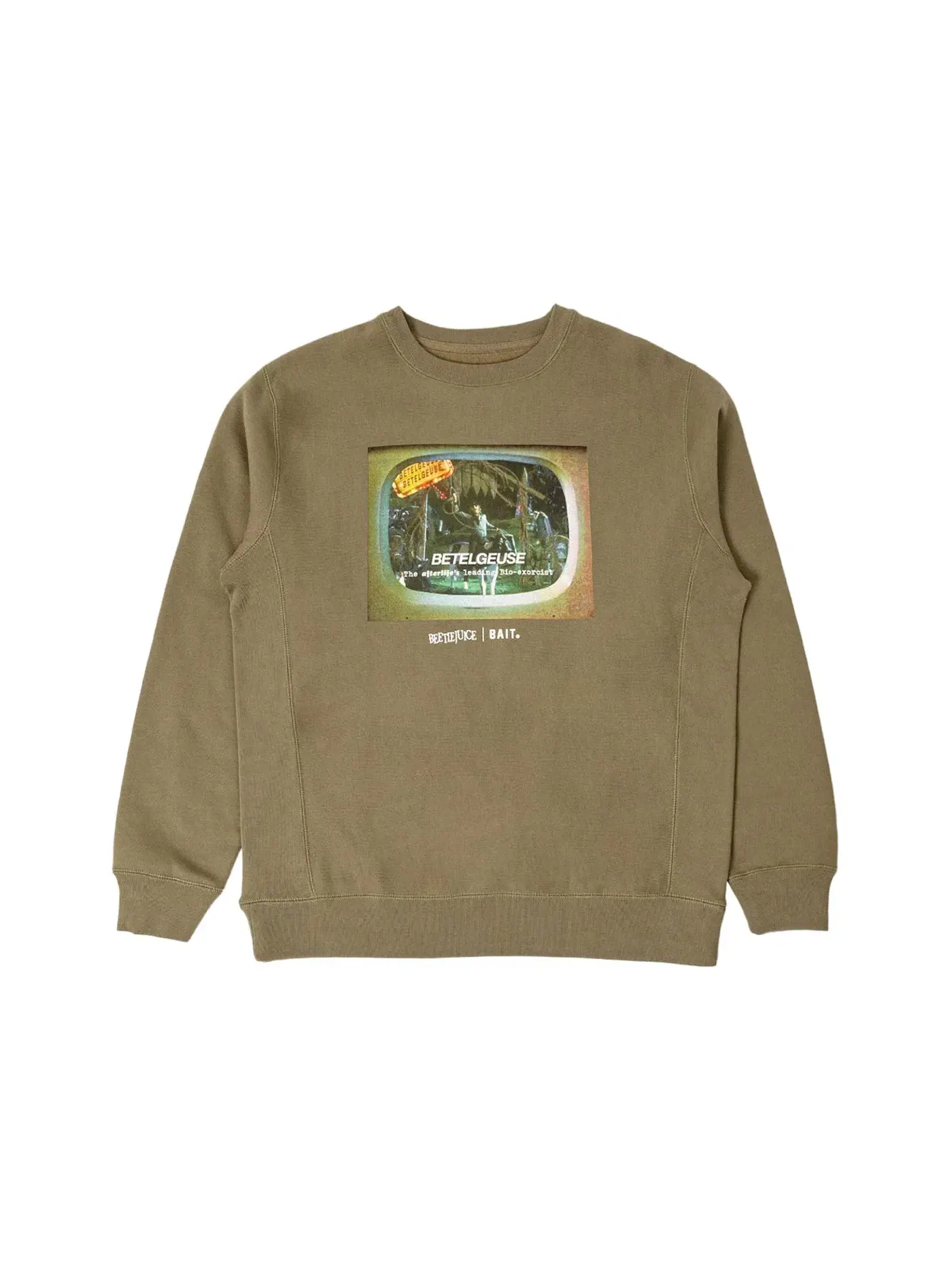 Мужской свитшот с принтом BAIT x Beetlejuice Commercial Crewneck Sweatshirt — изображение 1 из 1, зеленый