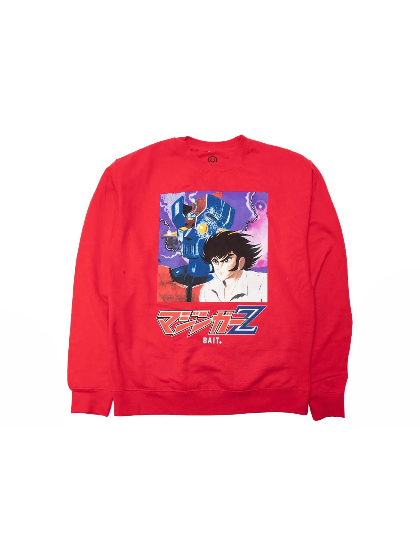 Мужской свитер с принтом BAIT x Goodsmile x Mazinger Logo Crewneck Sweater — изображение 1 из 1, красный