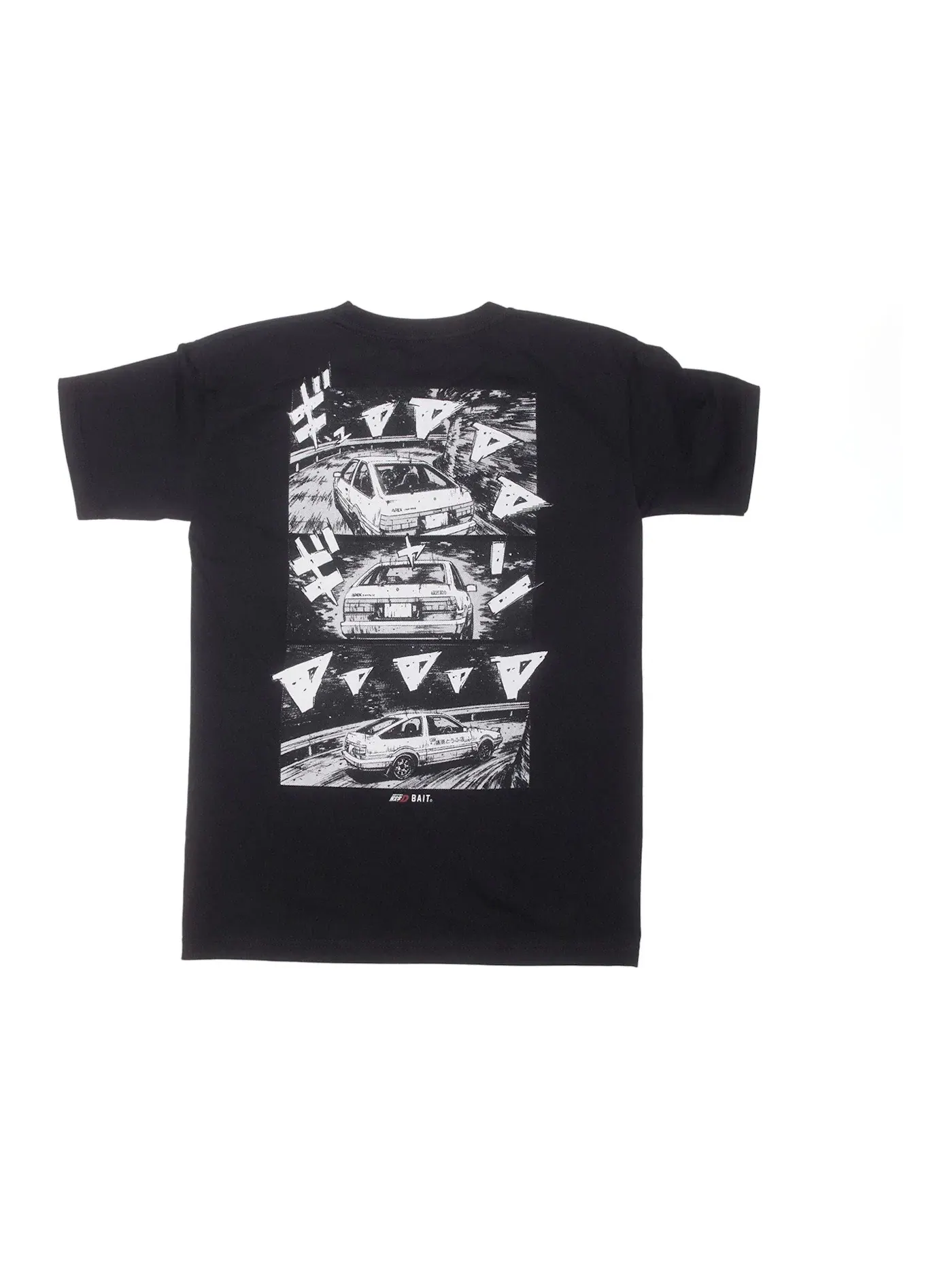 Мужская футболка с принтом BAIT x Initial D How To Drift Tee — изображение 2 из 2, черный