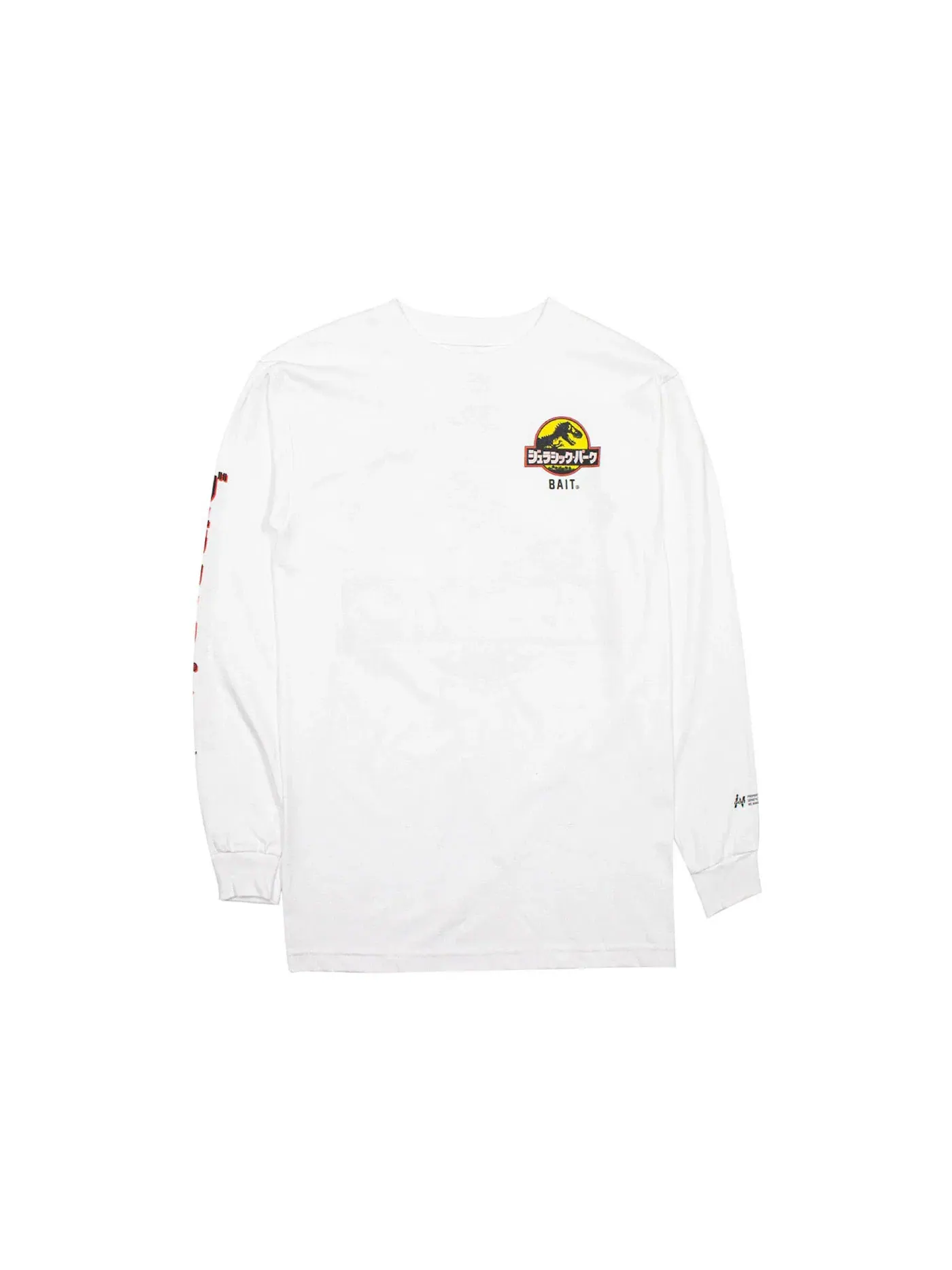 Мужская футболка с длинным рукавом с принтом BAIT x Jurassic Park Damage Control L/S Tee — изображение 2 из 2, белый