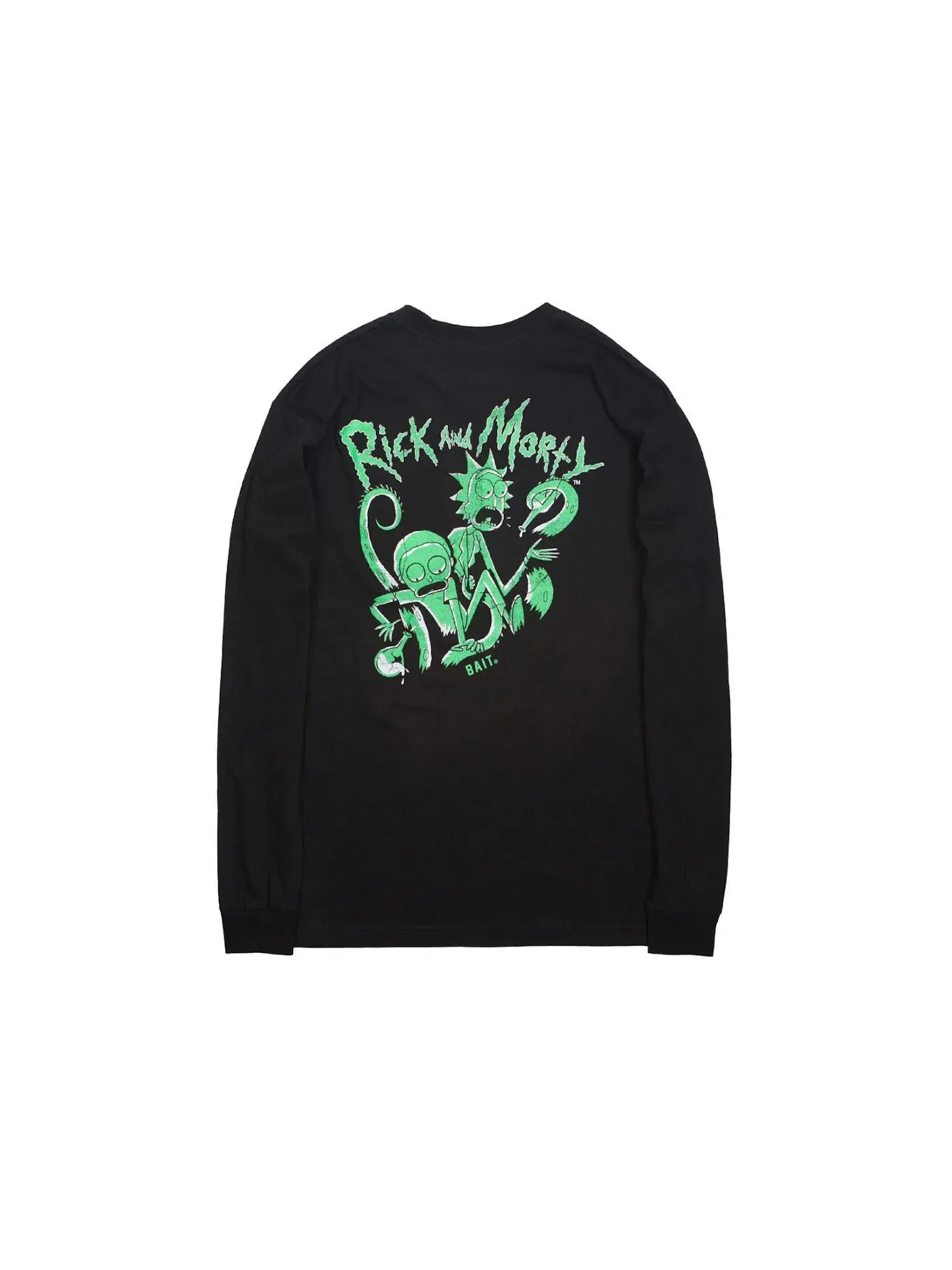 Мужская футболка с длинным рукавом с принтом BAIT x Rick And Morty Tentacles Glow In The Dark Tee