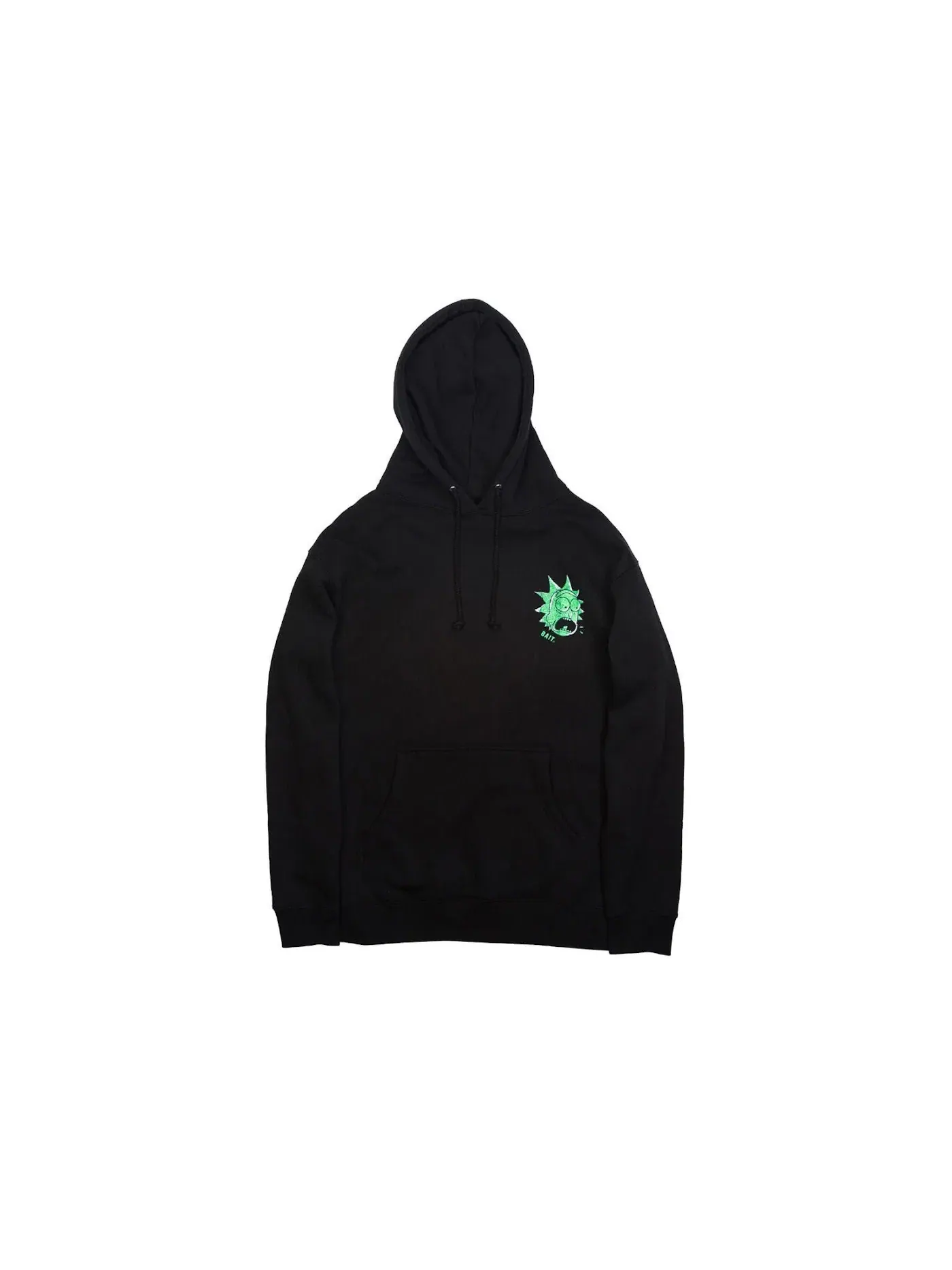 Мужской худи с принтом BAIT x Rick And Morty Tentacles Glow In The Dark — изображение 2 из 2, черный