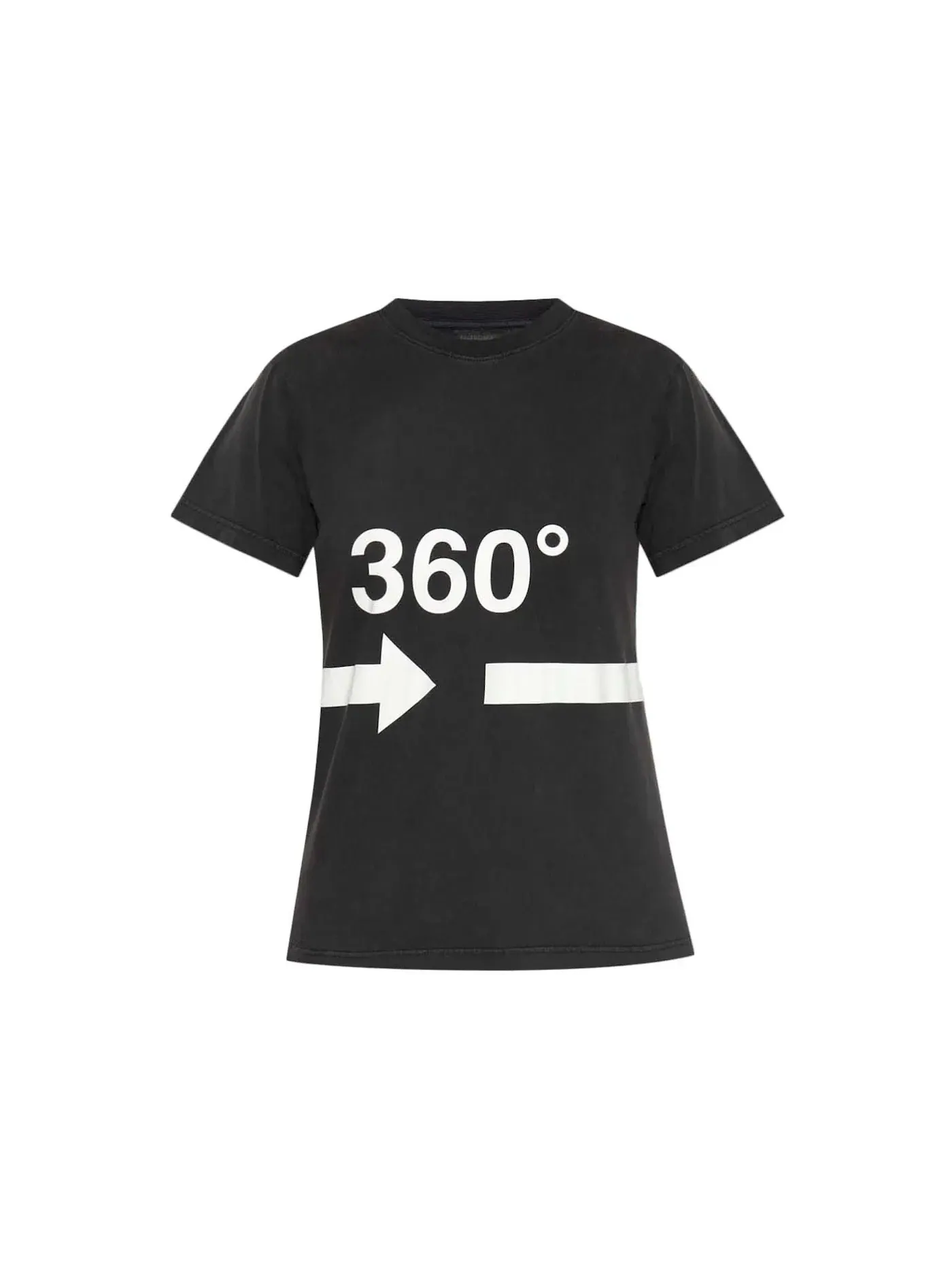 Женская футболка с принтом T-Shirt Balenciaga — изображение 1 из 1, черный/белый