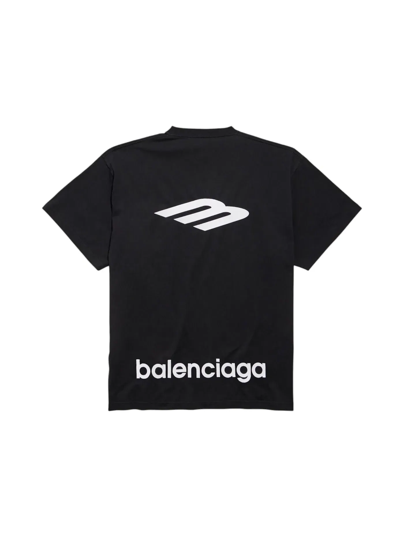 Мужская футболка оверсайз с принтом 3B Sports Icon Balenciaga — изображение 2 из 2, черный/белый