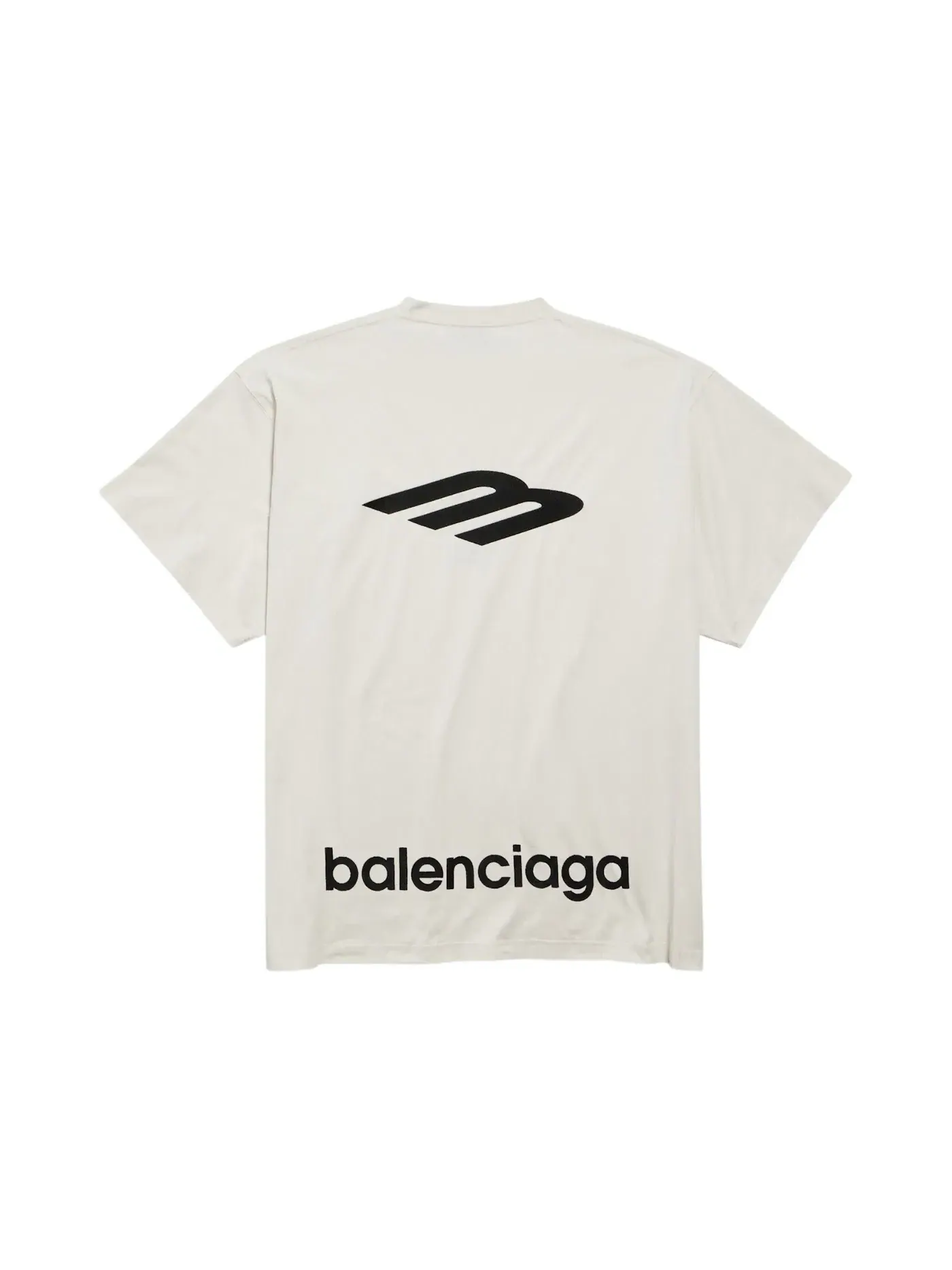 Мужская футболка оверсайз с принтом 3B Sports Icon Balenciaga — изображение 2 из 2, белый/черный