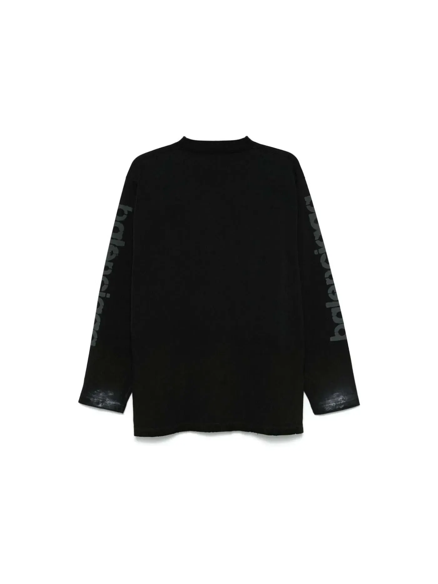 Мужская футболка с принтом Balenciaga 3B Stencil Vintage Jersey T-Shirt — изображение 2 из 2, черный