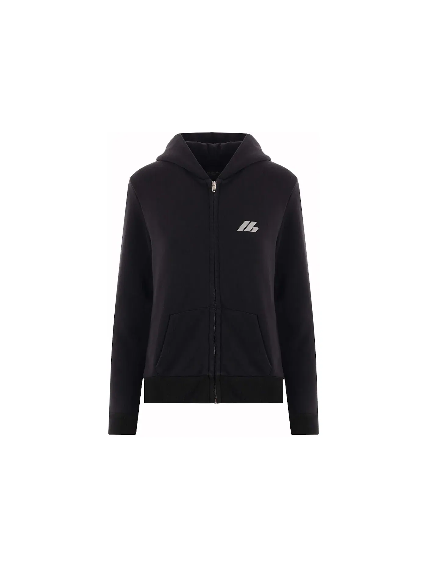 Женская худи на молнии Activewear Jersey Full-Zip Hoodie Balenciaga — изображение 2 из 2, черный