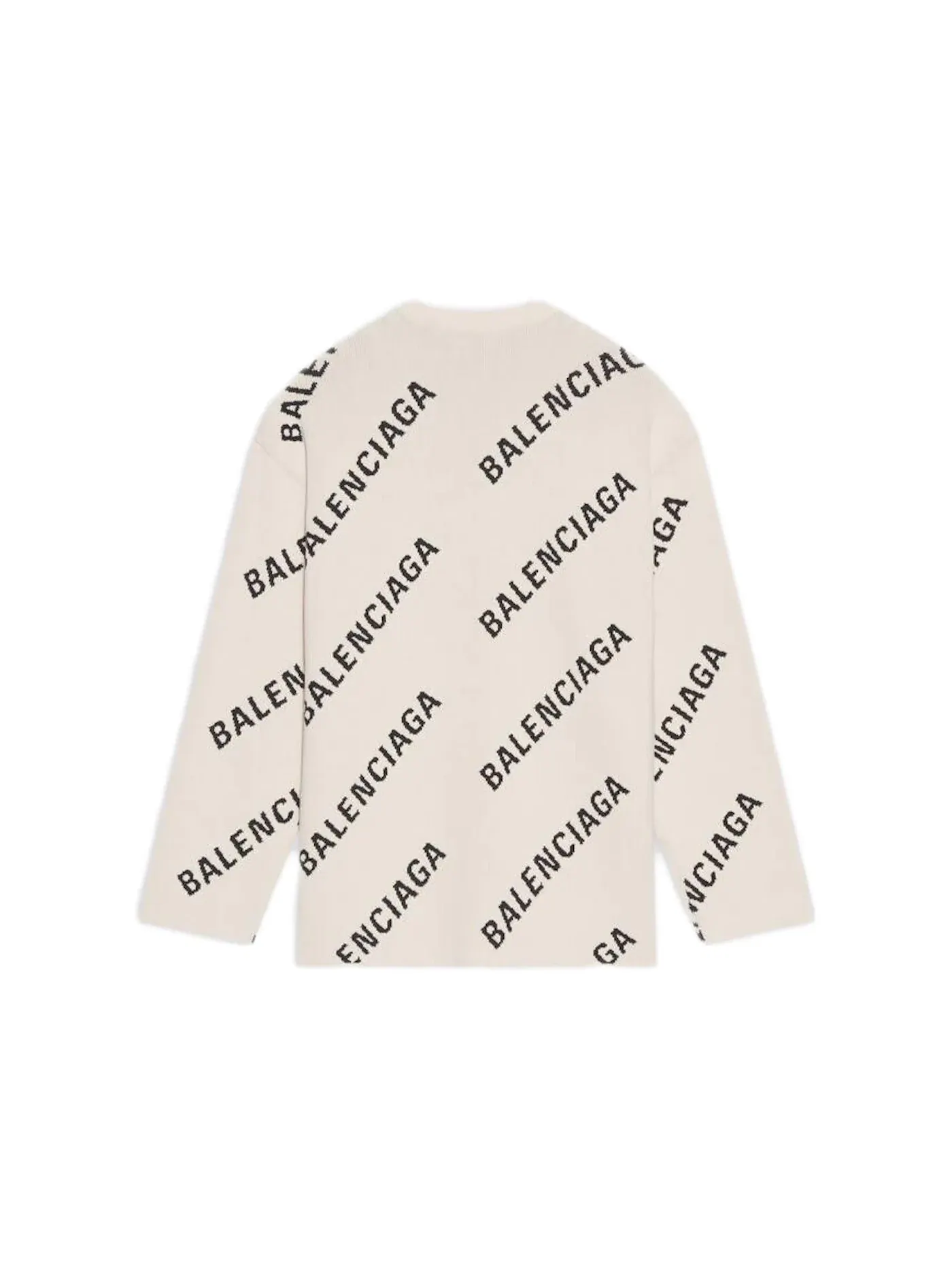 Мужской свитшот с принтом Balenciaga Crewneck — изображение 2 из 2, белый