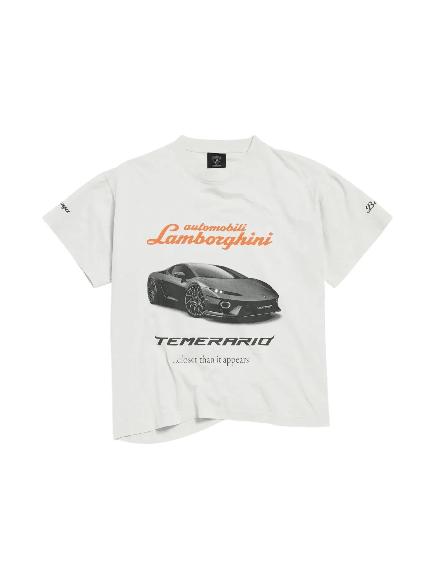Женская футболка с принтом Balenciaga Automobil Lamborghini Boxing — изображение 1 из 2, белый