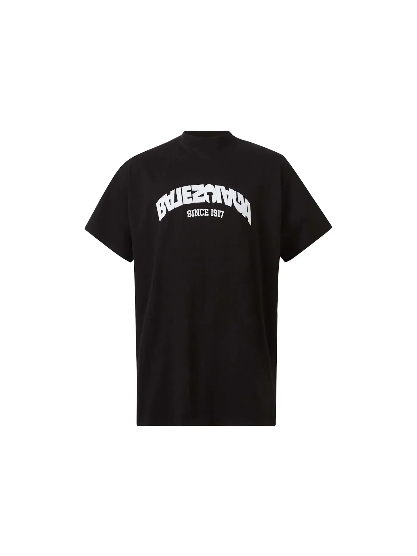 Мужская футболка с принтом Balenciaga Back Flip Oversized Tee — изображение 1 из 2, черный