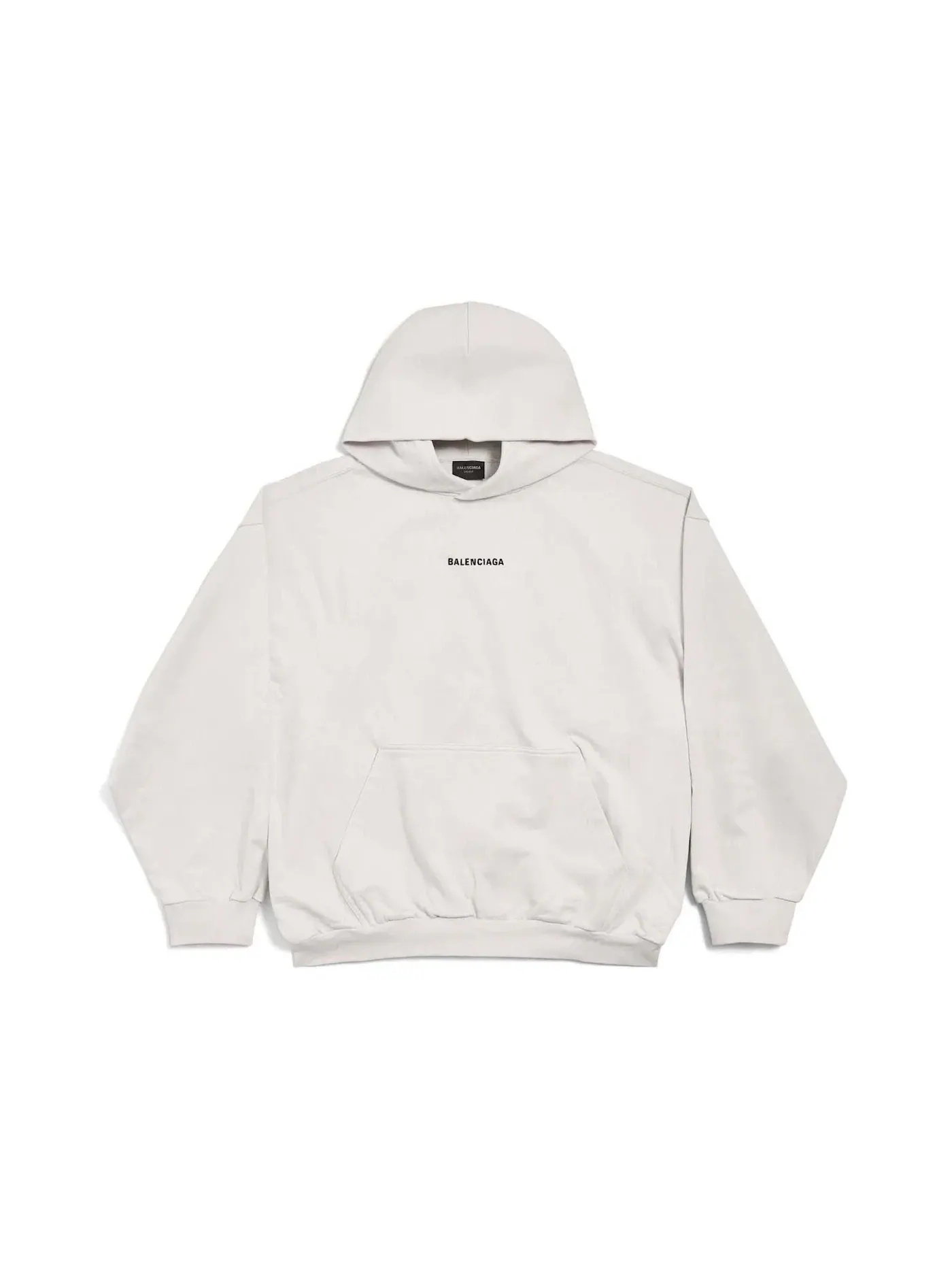 Мужской худи с длинным рукавом Back Logo Hoodie Balenciaga — изображение 1 из 2, белый