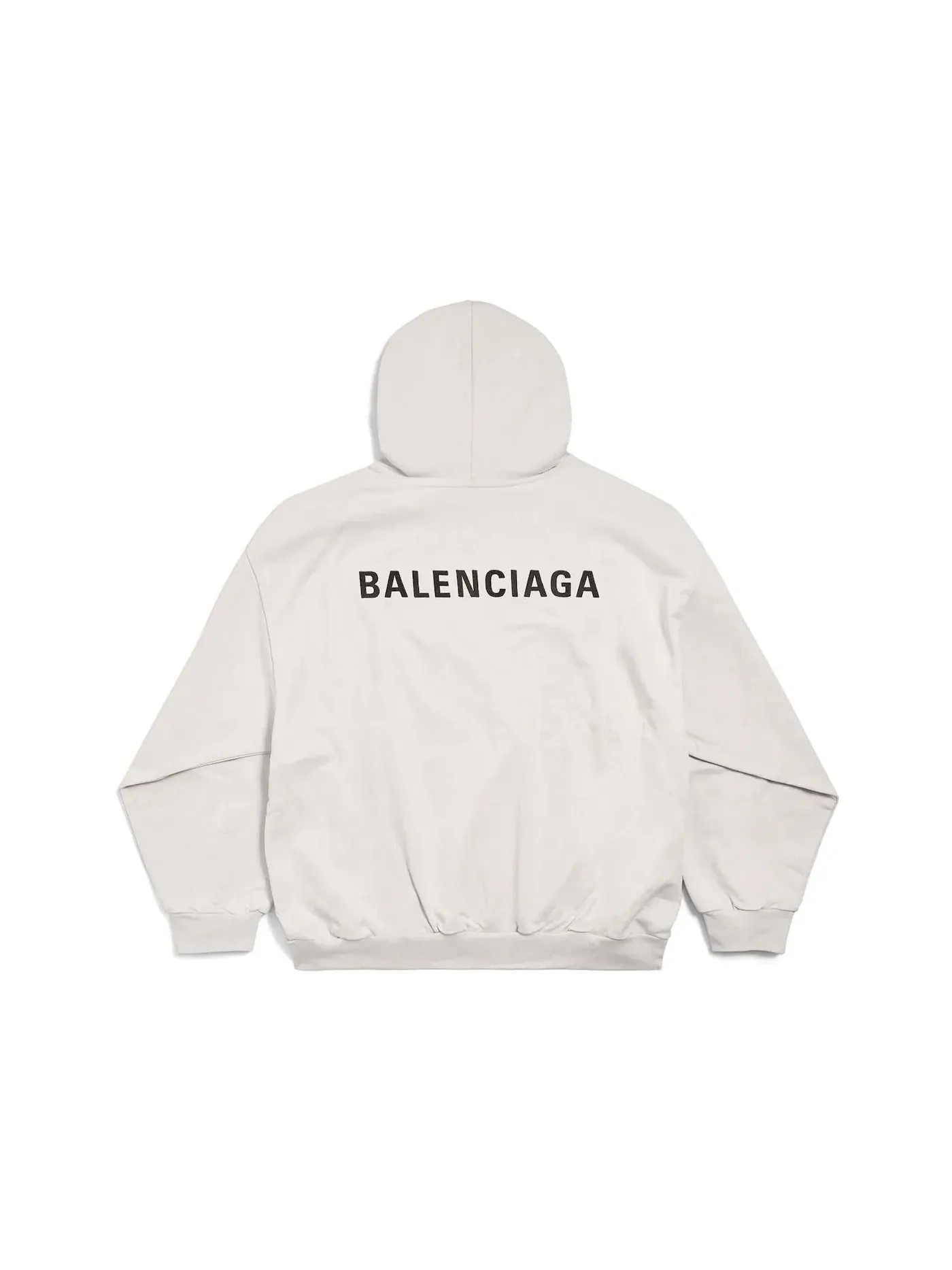 Мужской худи с длинным рукавом Back Logo Hoodie Balenciaga — изображение 2 из 2, белый