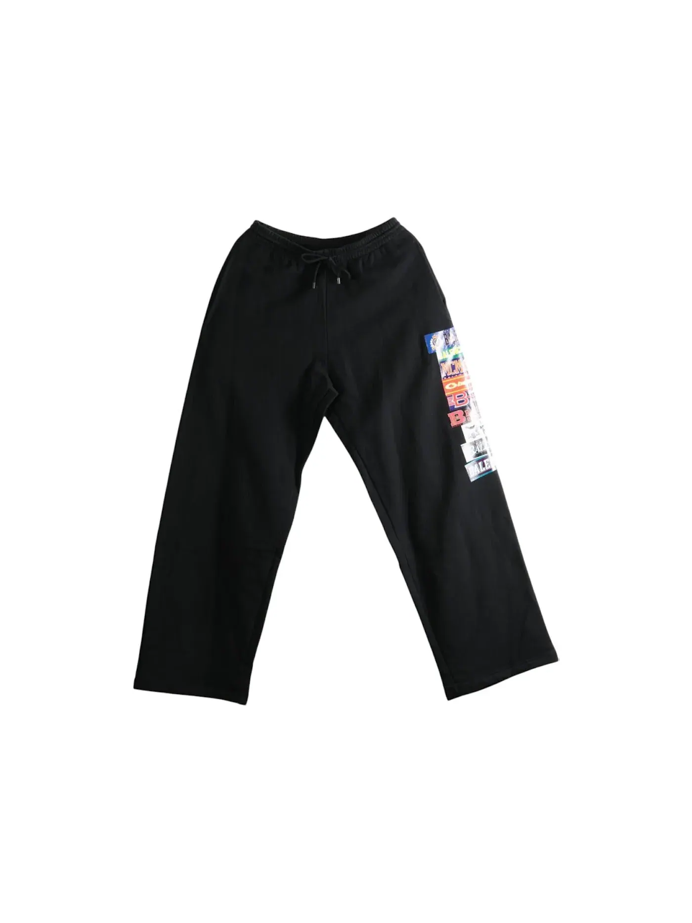 Мужские спортивные штаны с принтом Sweatpants Balenciaga — изображение 1 из 1, черный