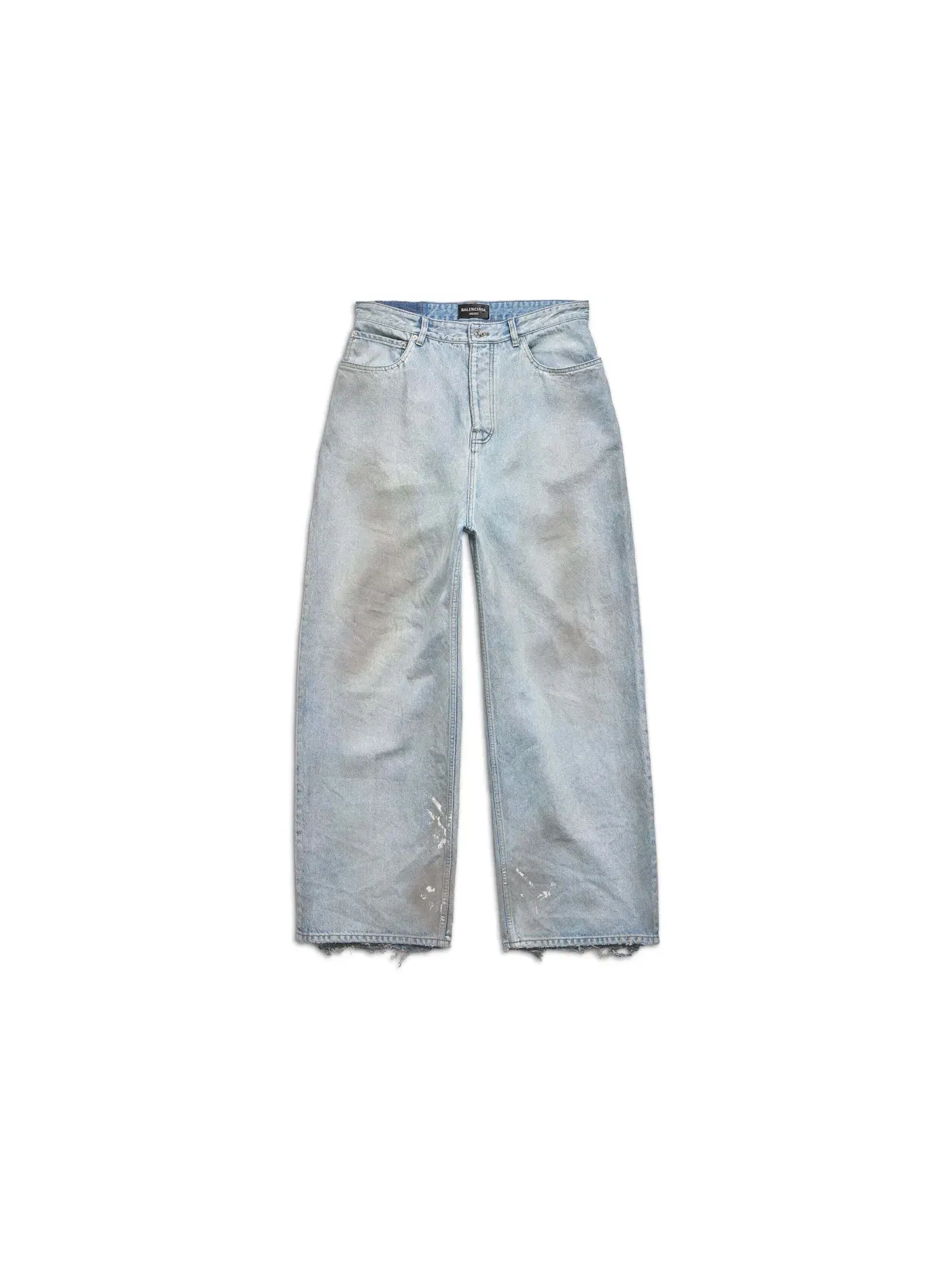 Мужские брюки с завышенной талией Balenciaga Trousers in Blue — изображение 1 из 2, синий