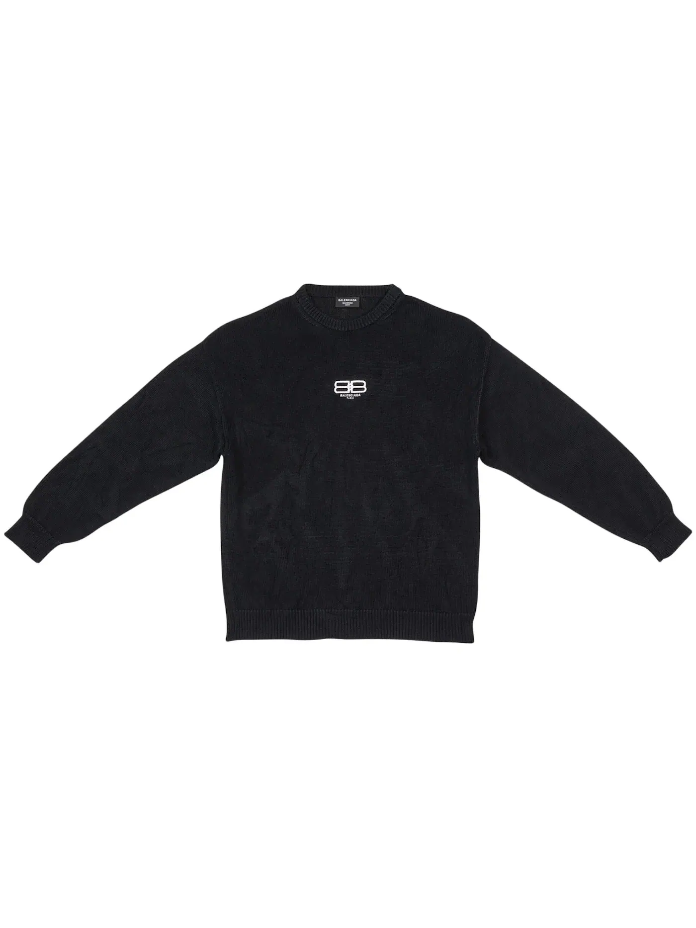 Мужской свитер BB Paris Icon Large Fit Balenciaga — изображение 1 из 2, черный/белый
