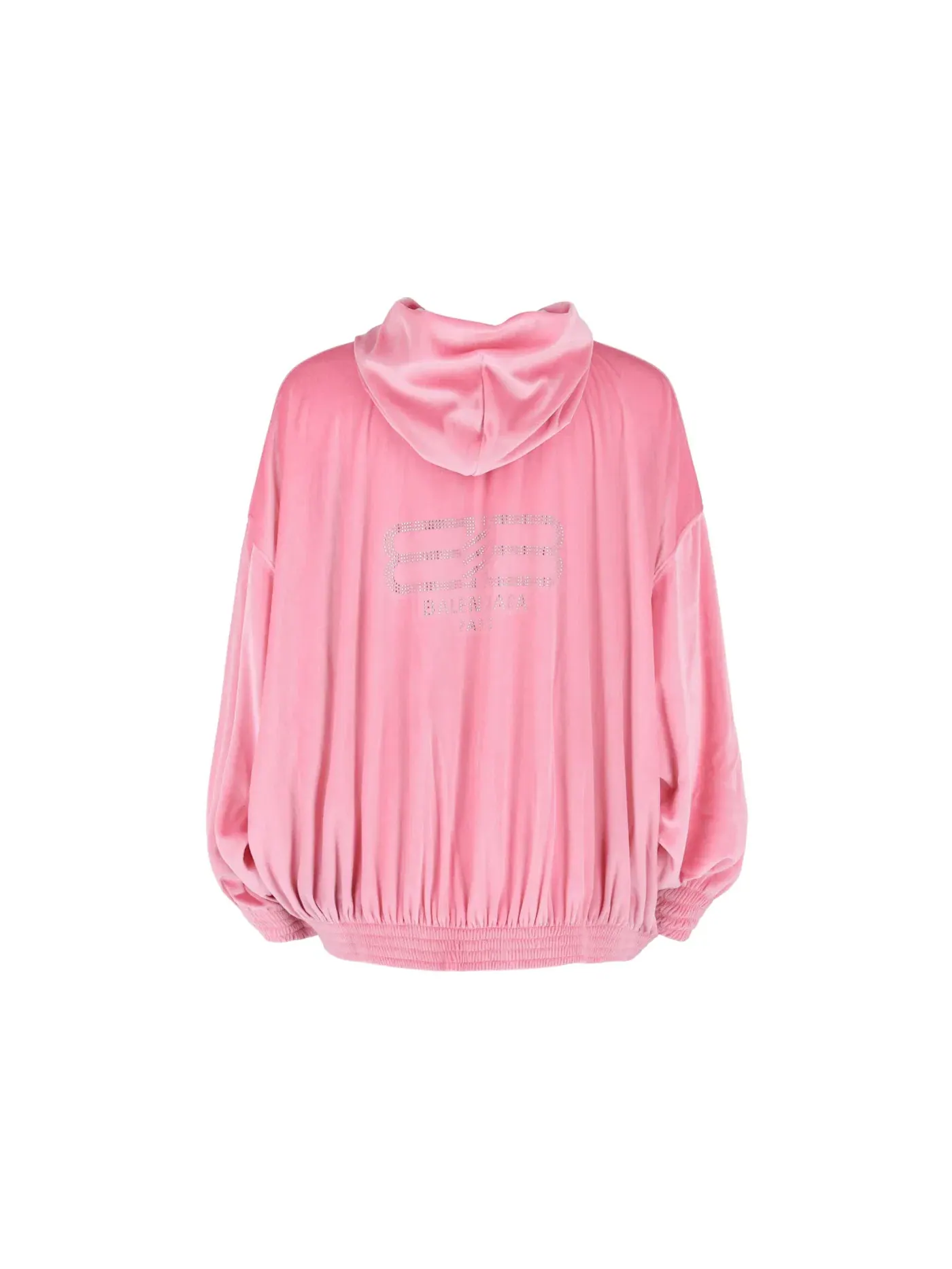 Женский худи с принтом Balenciaga BB Paris Hoodie — изображение 2 из 3, розовый