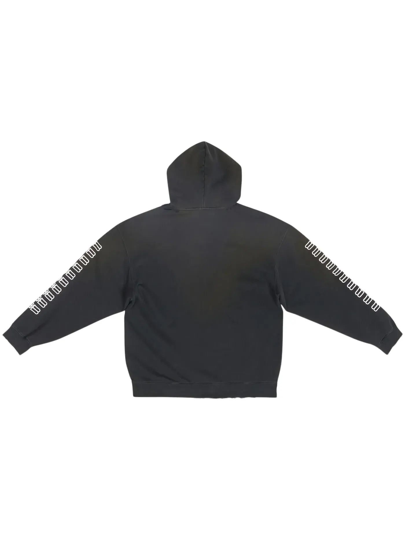 Мужской худи с принтом Balenciaga BB Paris Icon Medium Fit Hoodie — изображение 2 из 2, черный/белый