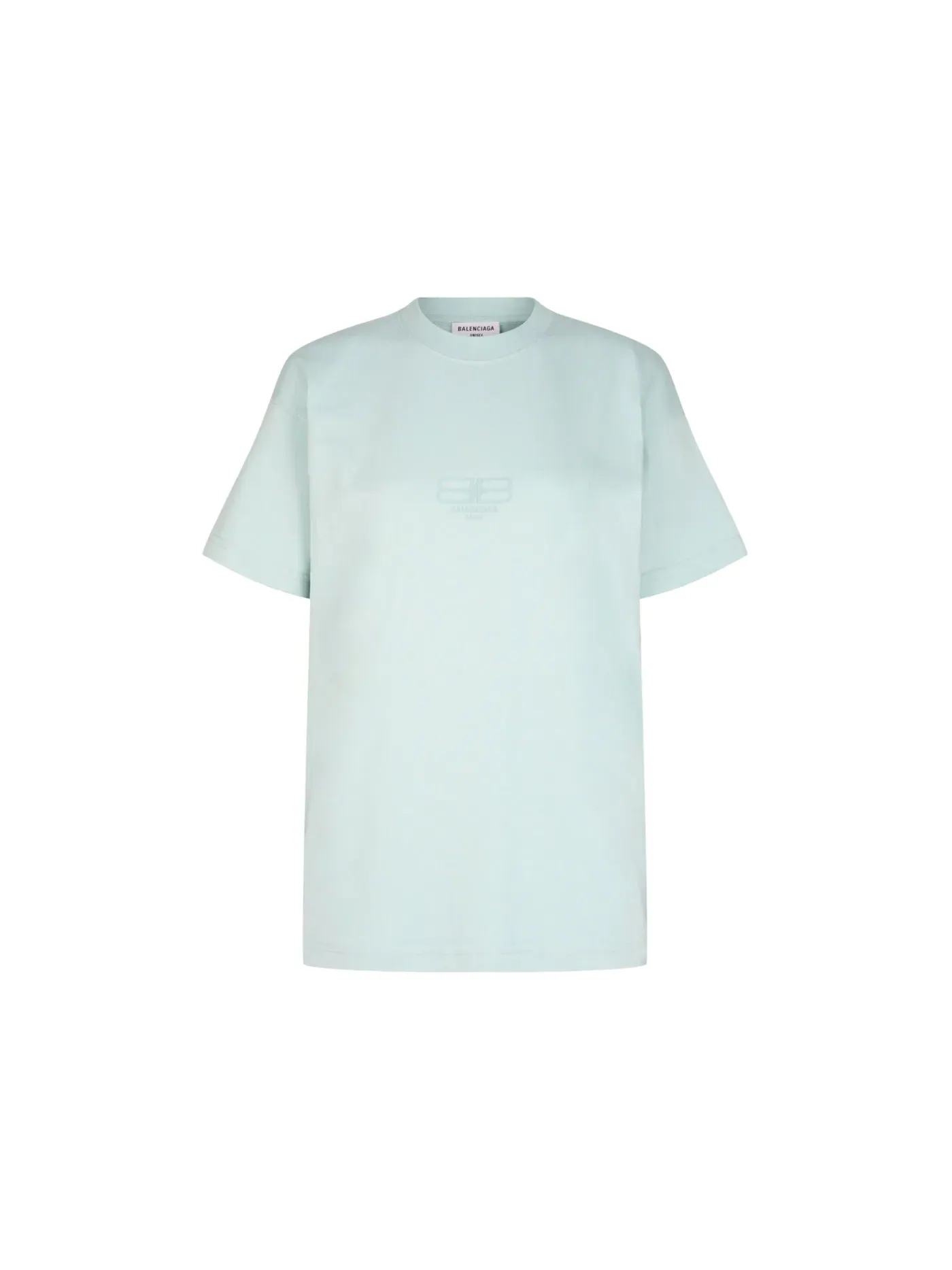 Женская футболка с принтом Balenciaga BB Paris Icon T-shirt — изображение 1 из 3, голубой зеленый