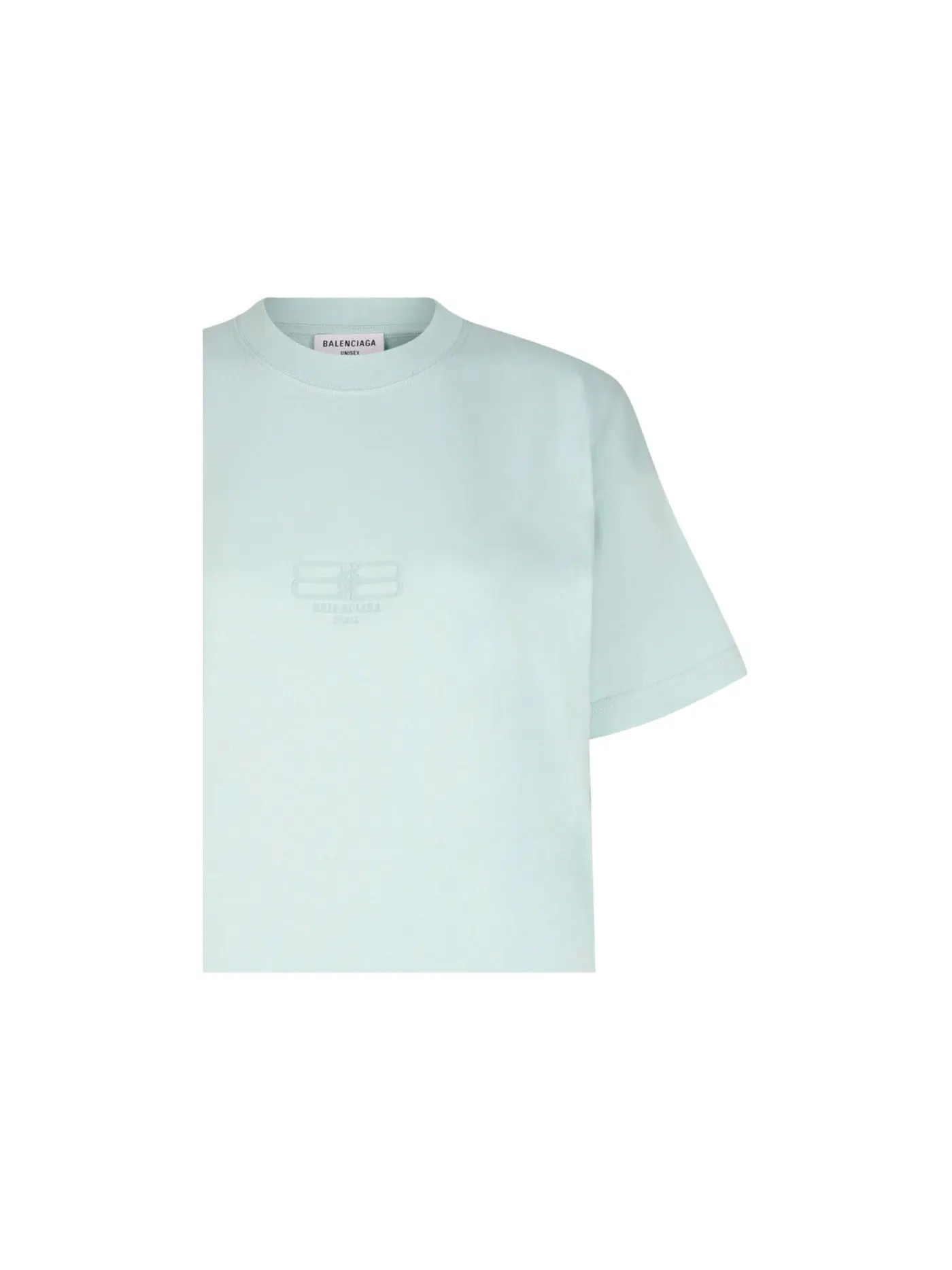 Женская футболка с принтом Balenciaga BB Paris Icon T-shirt — изображение 3 из 3, голубой зеленый