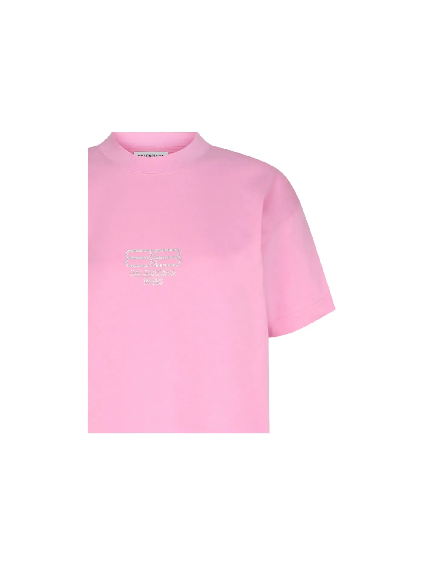 Женская футболка с принтом Balenciaga T-shirt — изображение 3 из 3, розовый серебристый