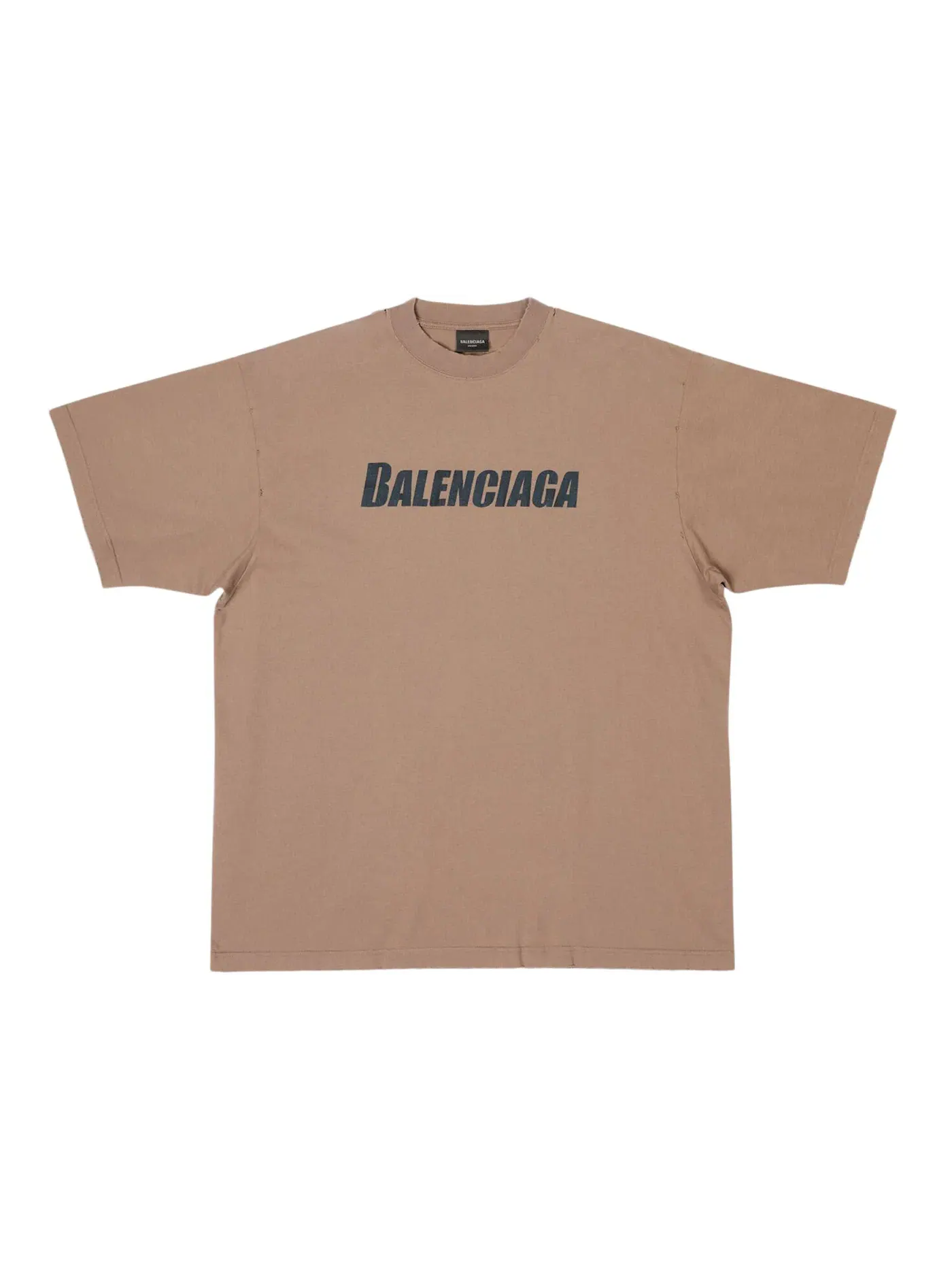 Женская футболка свободного кроя Caps Boxy Fit Balenciaga — изображение 1 из 2, серый