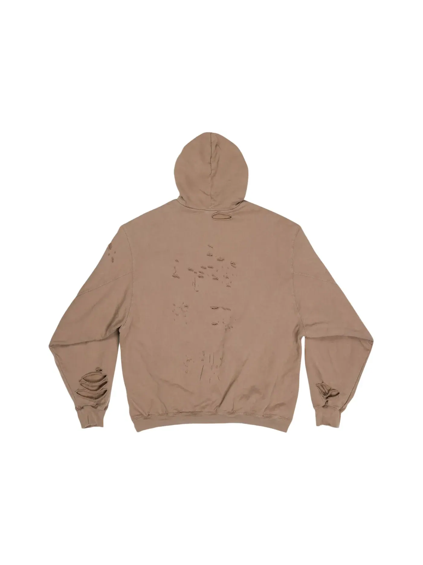 Мужской худи оверсайз с принтом Hoodie Balenciaga — изображение 2 из 2, темный бежевый/хаки