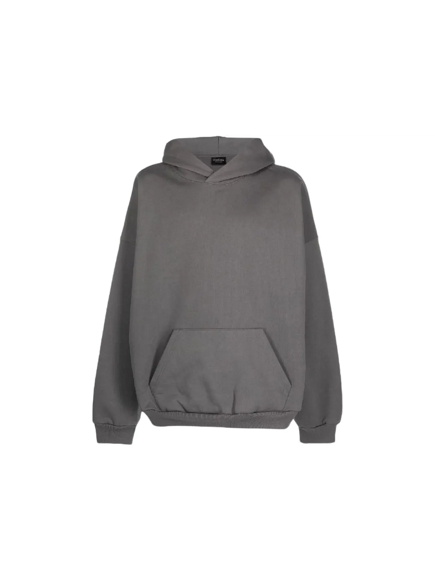 Мужской худи с длинным рукавом Balenciaga Care Label — изображение 1 из 2, серый/черный