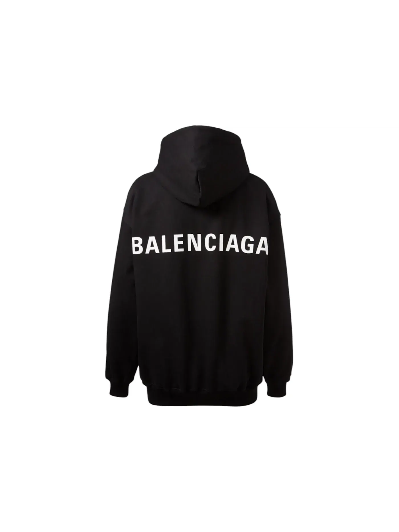 Мужской худи с логотипом на спине Classic Middle Back Logo Balenciaga — изображение 1 из 1, черный