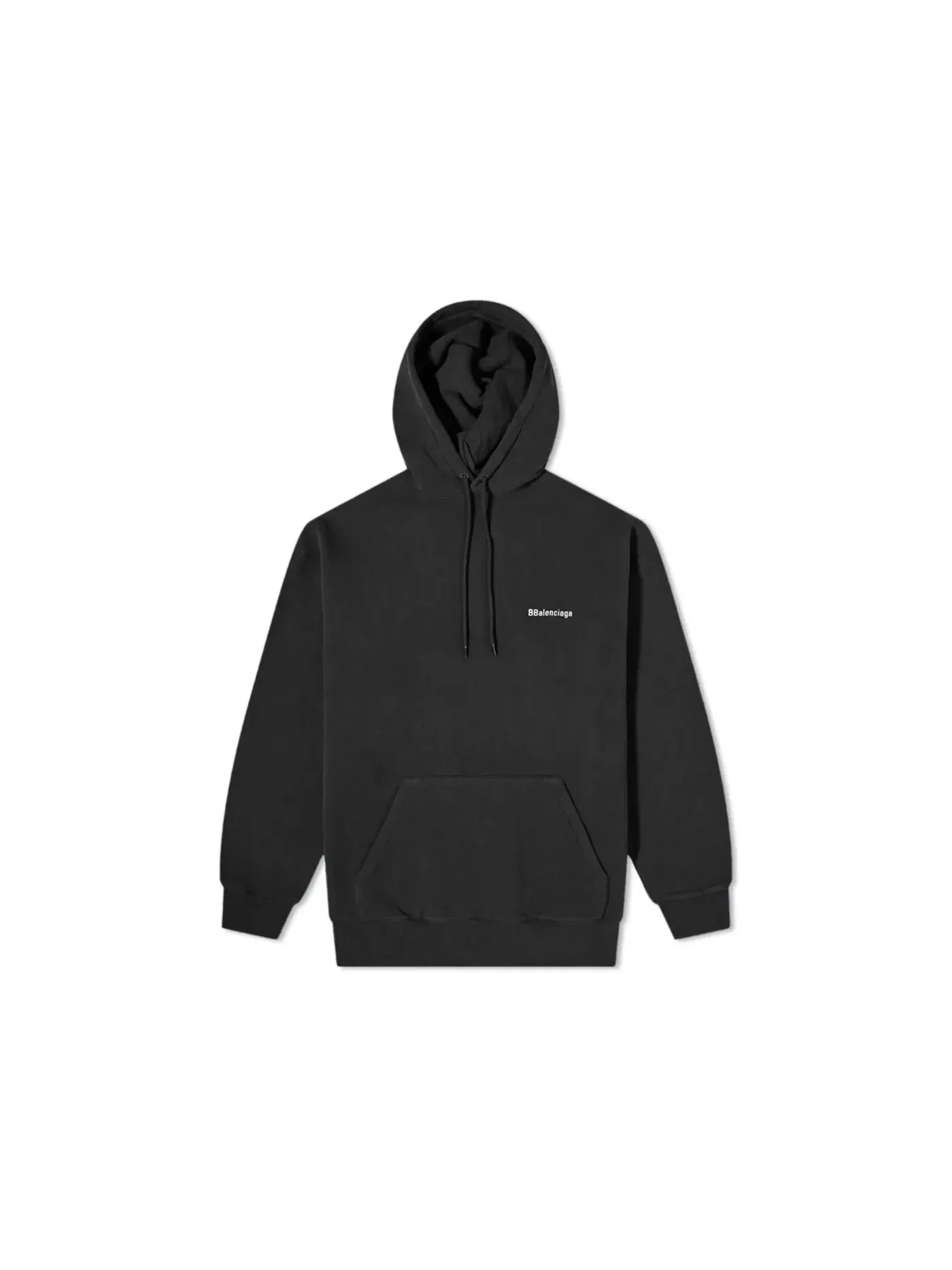 Мужской худи с принтом Corporate Logo Popover Hoody Balenciaga — изображение 1 из 1, черный