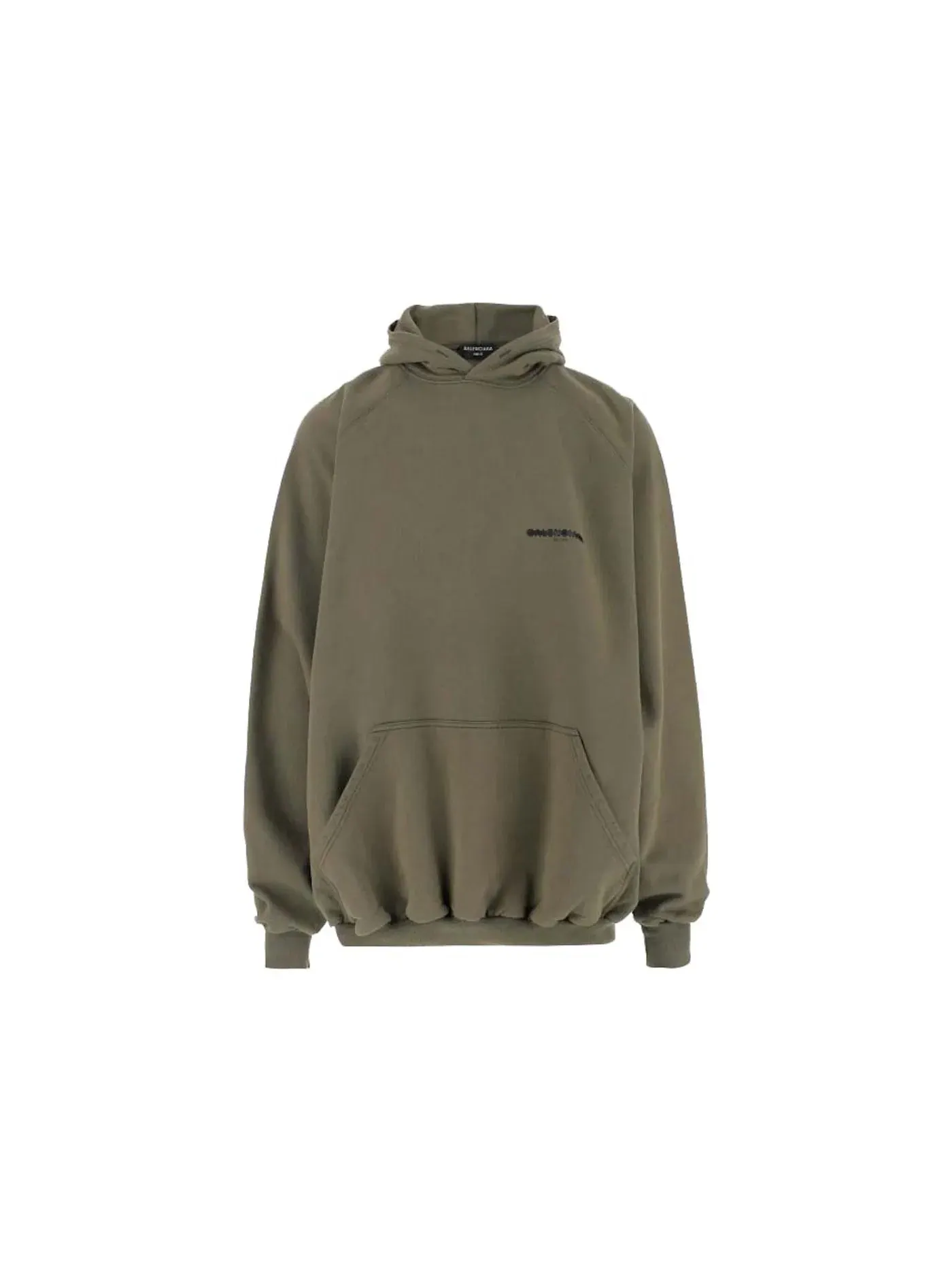 Мужская худи с капюшоном Hooded Balenciaga — изображение 1 из 3, хаки зеленый