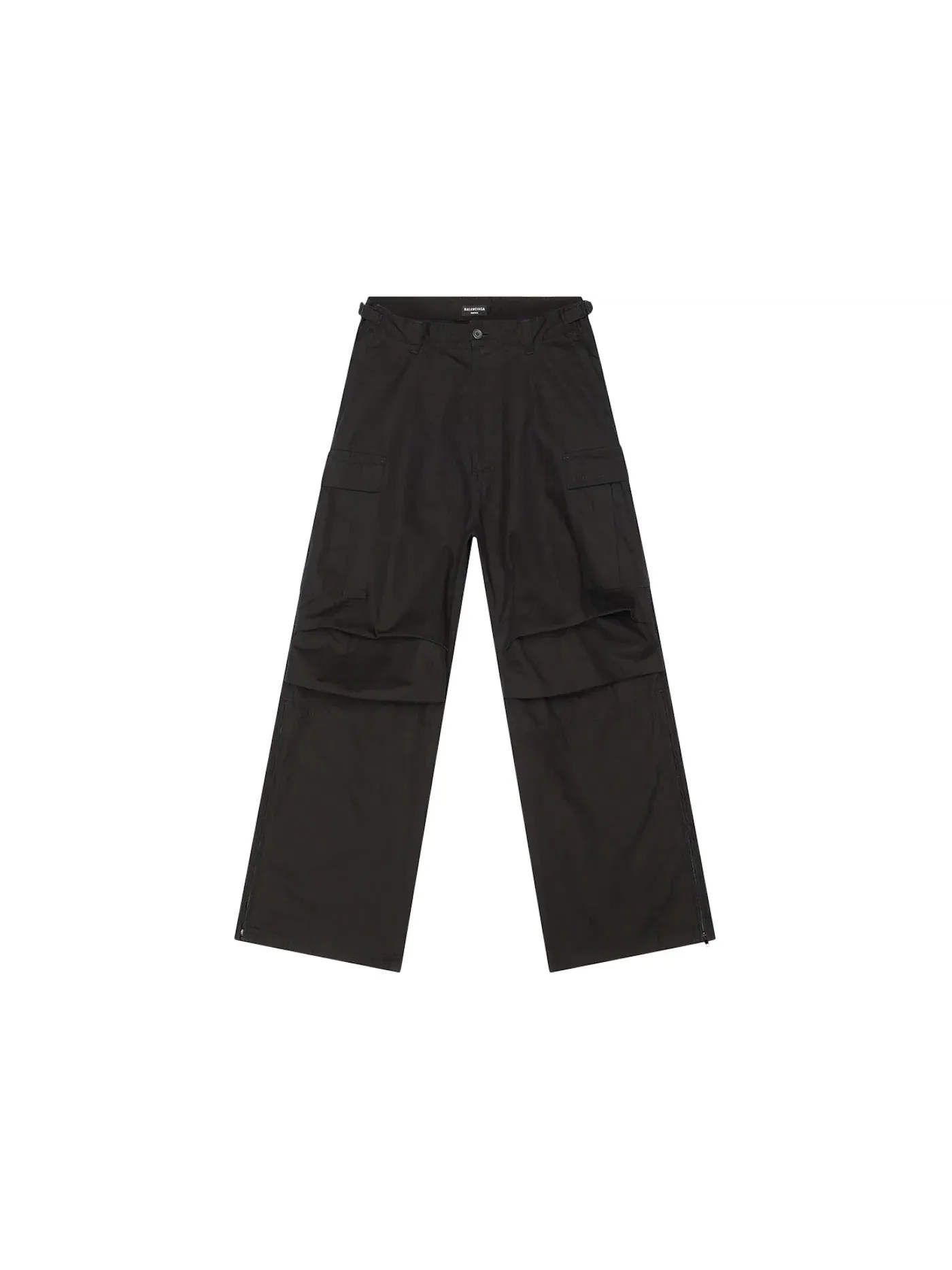 Мужские брюки карго из хлопка с рипстоп Pants Balenciaga — изображение 1 из 2, черный