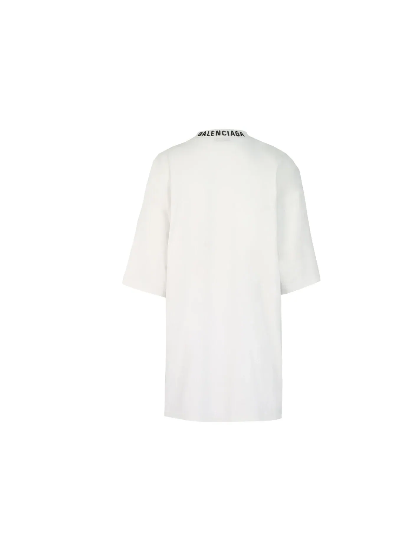 Женская футболка с эффектом потертости Balenciaga — изображение 2 из 3, белый черный