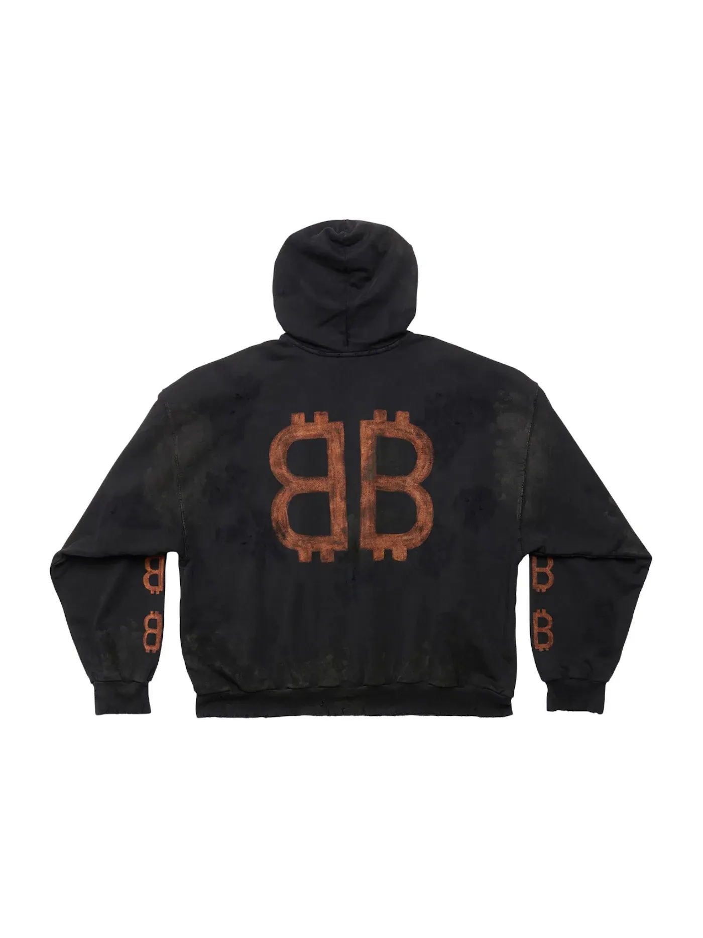 Мужской худи с принтом Crypto Medium Fit Balenciaga — изображение 2 из 2, черный