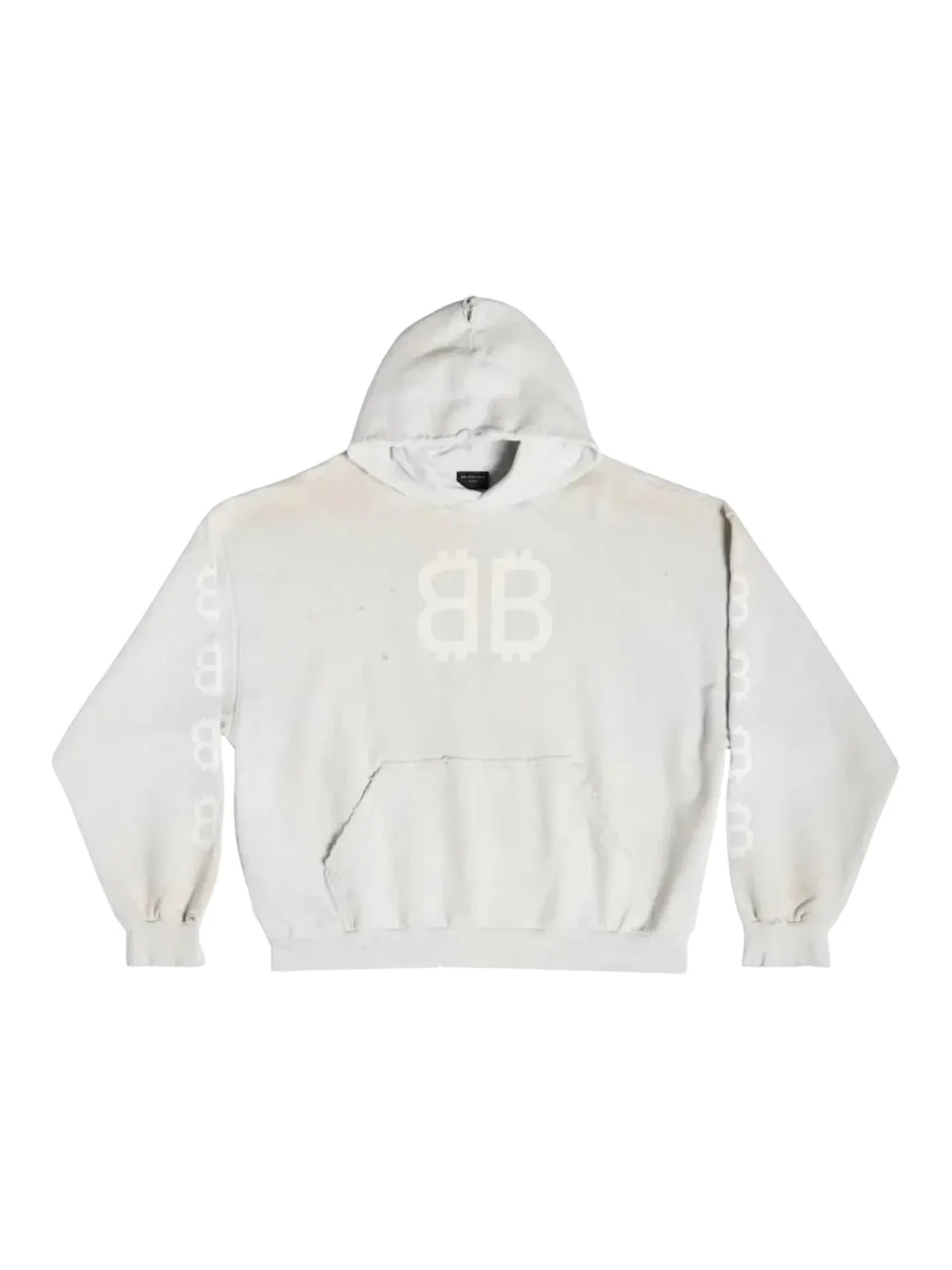 Мужской худи средней посадки Crypto Medium Fit Hoodie Balenciaga — изображение 1 из 2, белый