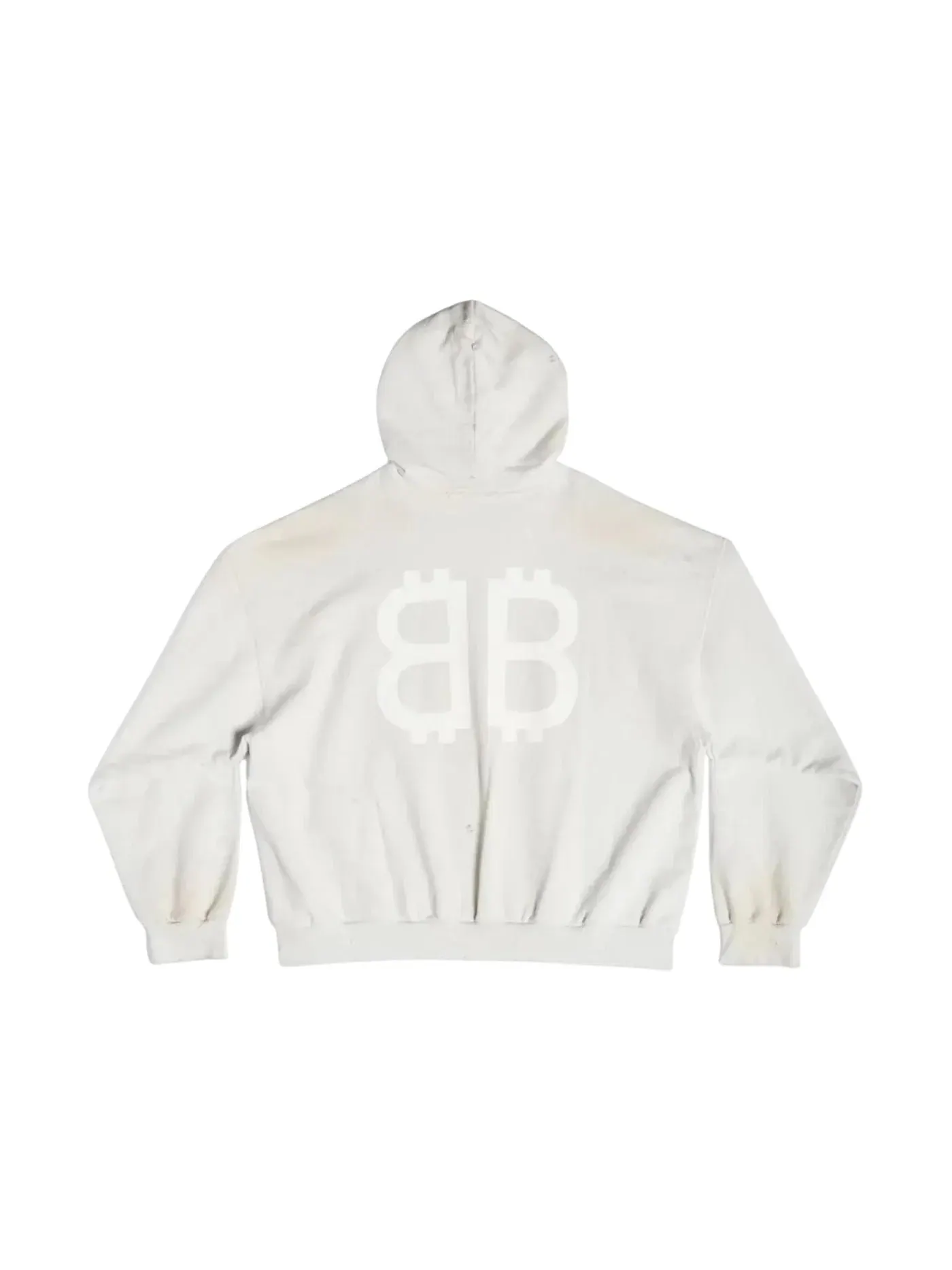Мужской худи средней посадки Crypto Medium Fit Hoodie Balenciaga — изображение 2 из 2, белый
