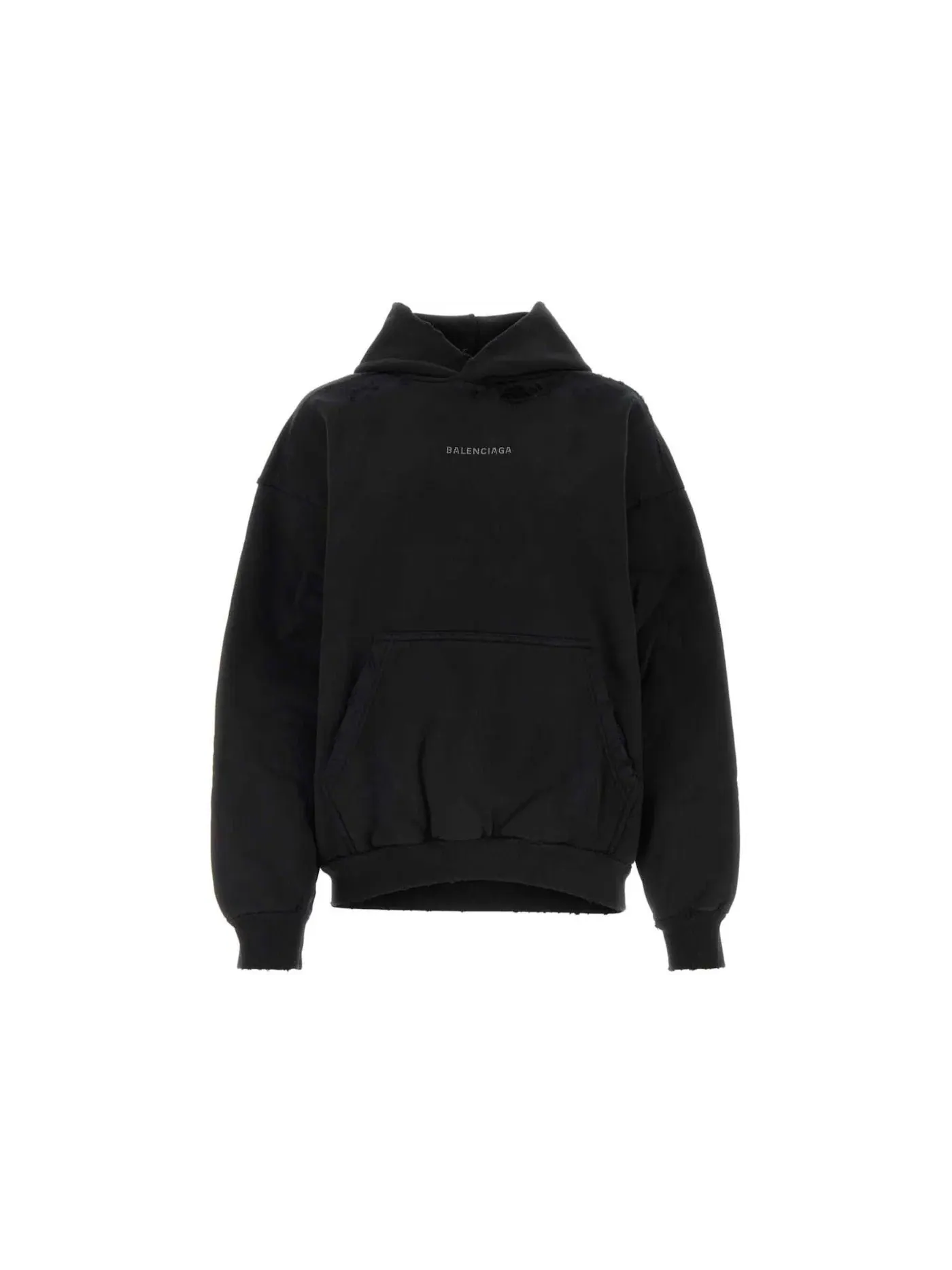 Женский худи с принтом Crystal Logo Balenciaga — изображение 1 из 2, черный