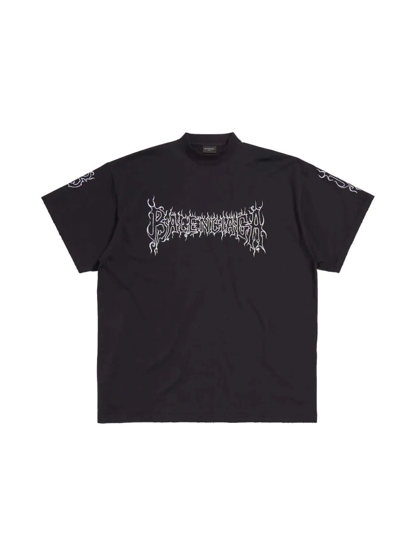 Мужская футболка с принтом Darkwave Balenciaga — изображение 1 из 2, черный/белый