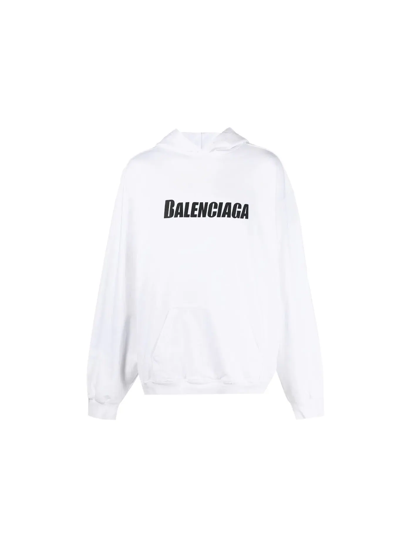 Мужской худи с принтом Balenciaga — изображение 1 из 1, белый/черный