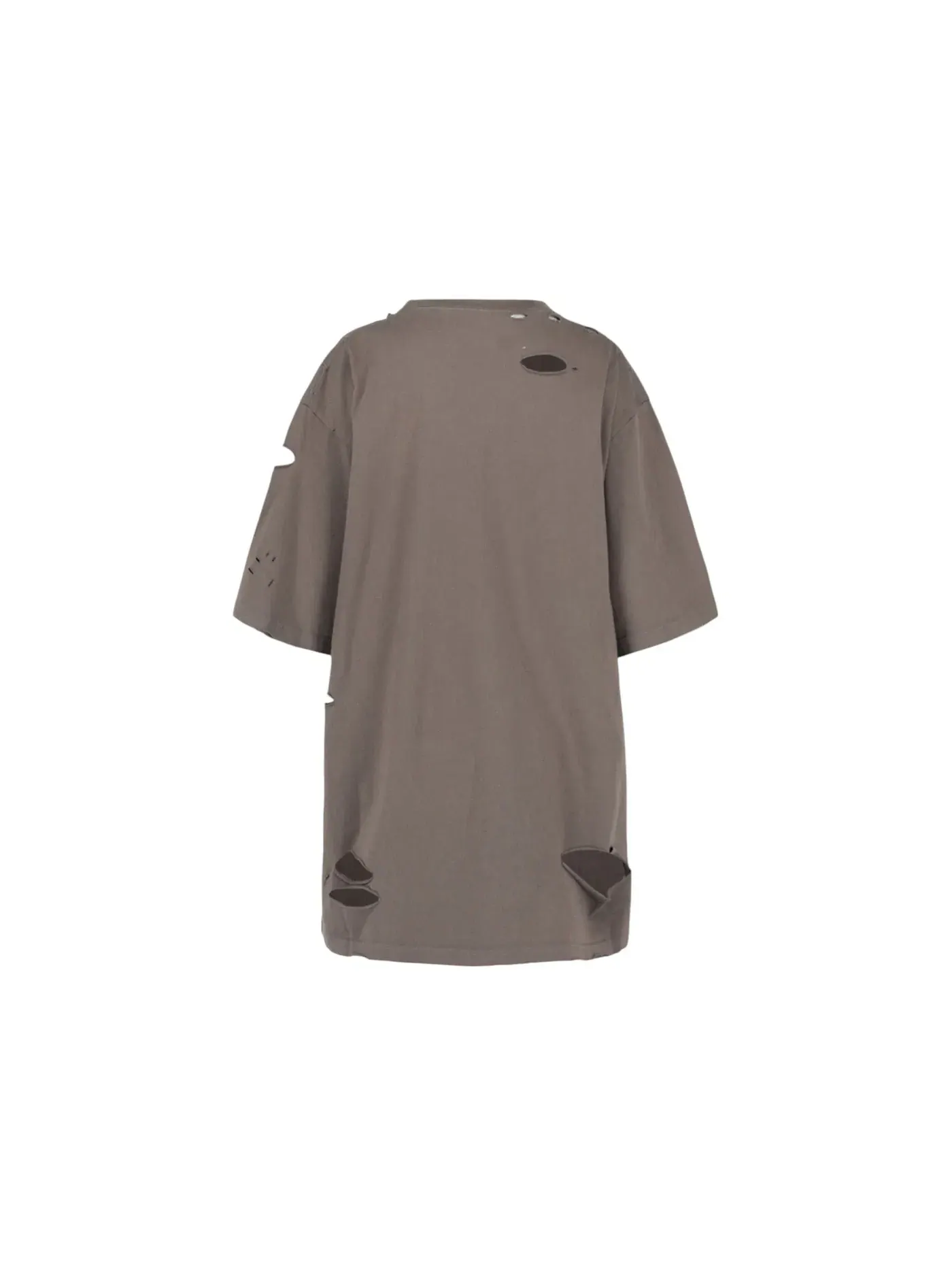 Женская футболка с принтом Balenciaga Distressed Graphic T-Shirt — изображение 2 из 3, тауп