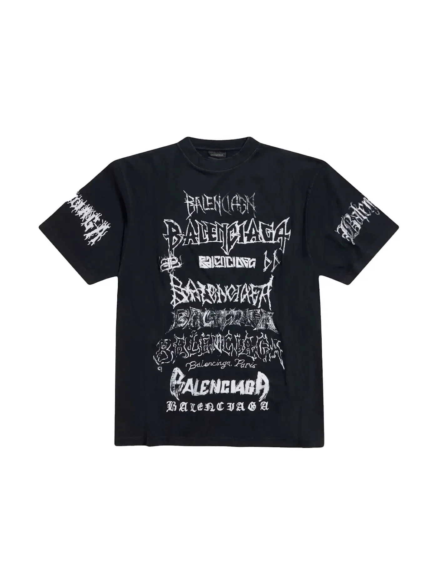 Мужская футболка с принтом Balenciaga Tee — изображение 1 из 2, черный